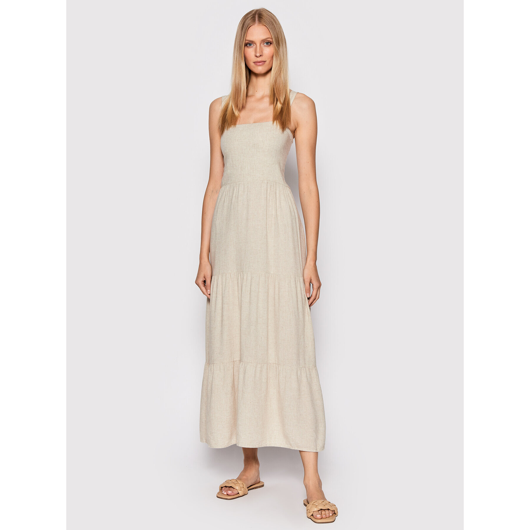 Malai Лятна рокля Natural Lia C96119 Бежов Regular Fit - Pepit.bg