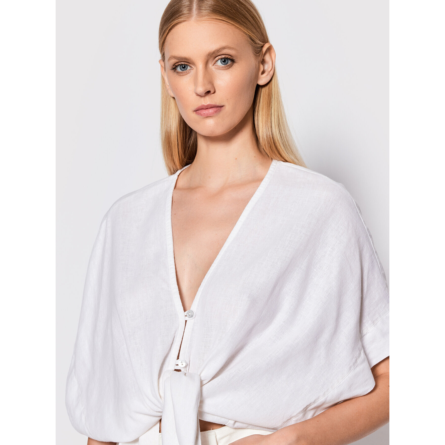 Malai Риза Sienna C95002 Бял Relaxed Fit - Pepit.bg