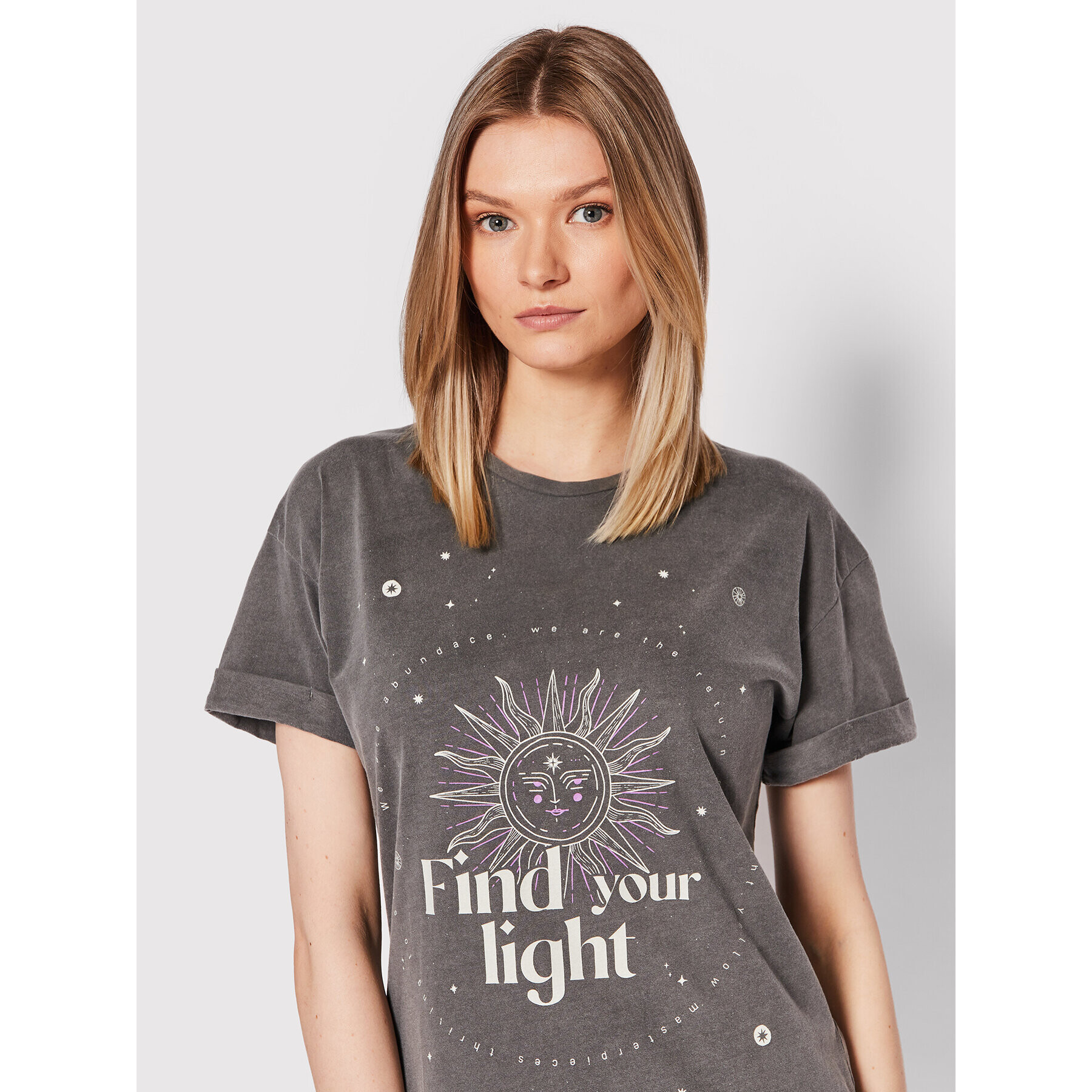 Malai Тишърт Find Your Light C21062 Сив Regular Fit - Pepit.bg