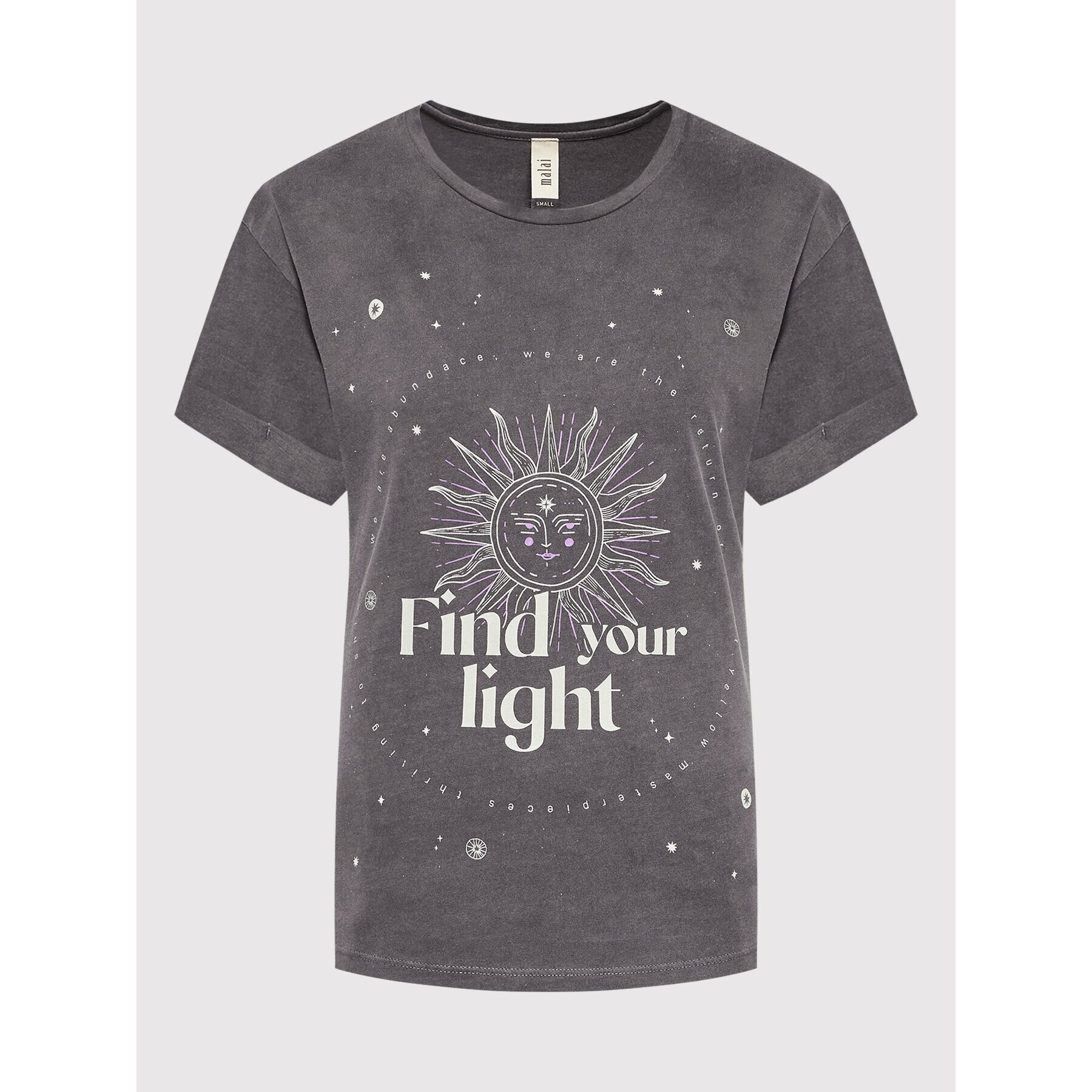 Malai Тишърт Find Your Light C21062 Сив Regular Fit - Pepit.bg