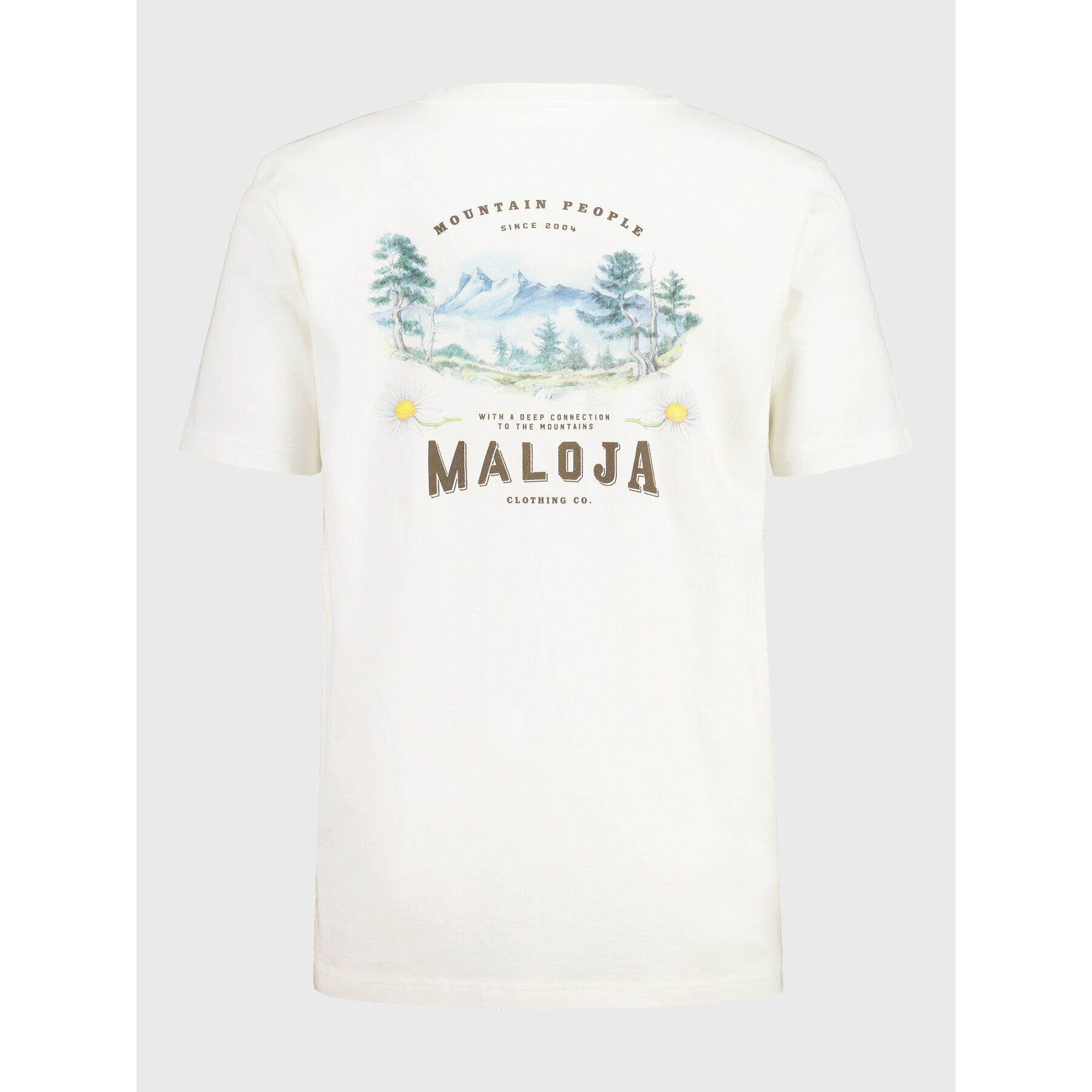 Maloja Тишърт BrandhornM. 35506-1-8585 Бял Regular Fit - Pepit.bg