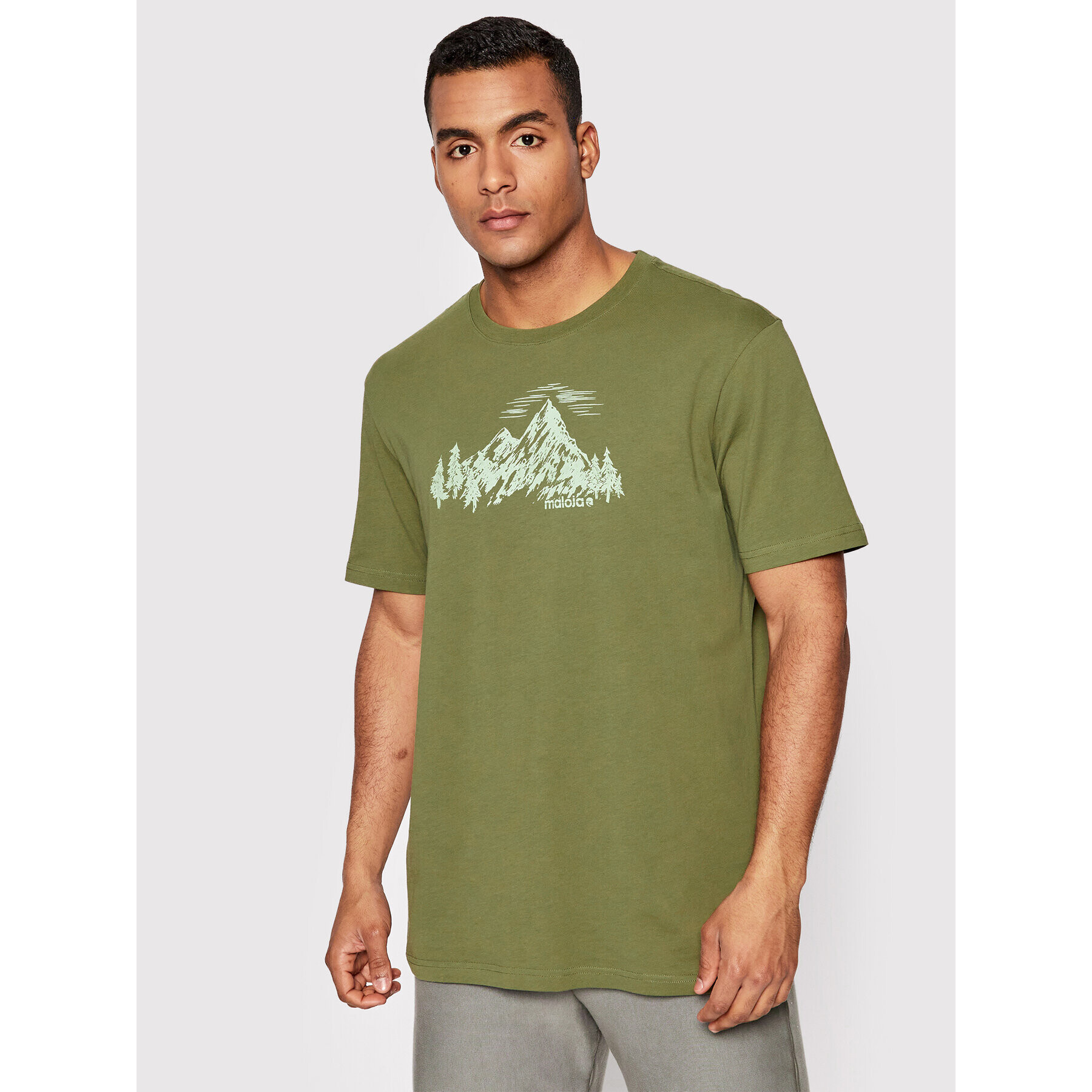 Maloja Тишърт BrixenM. 33503-1-0560 Зелен Regular Fit - Pepit.bg