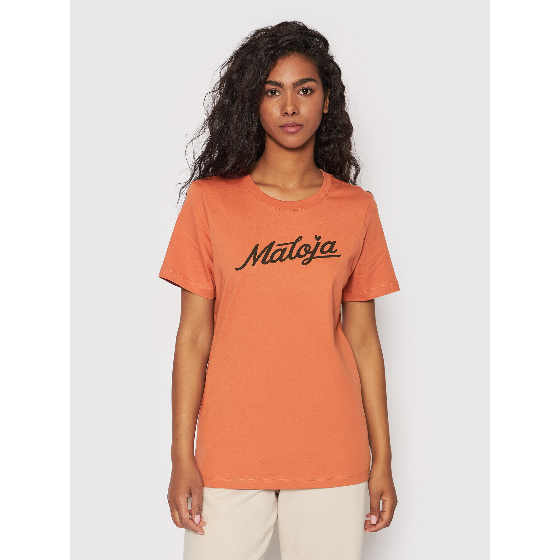 Maloja Тишърт Elvas 33408-1-8583 Розов Regular Fit - Pepit.bg