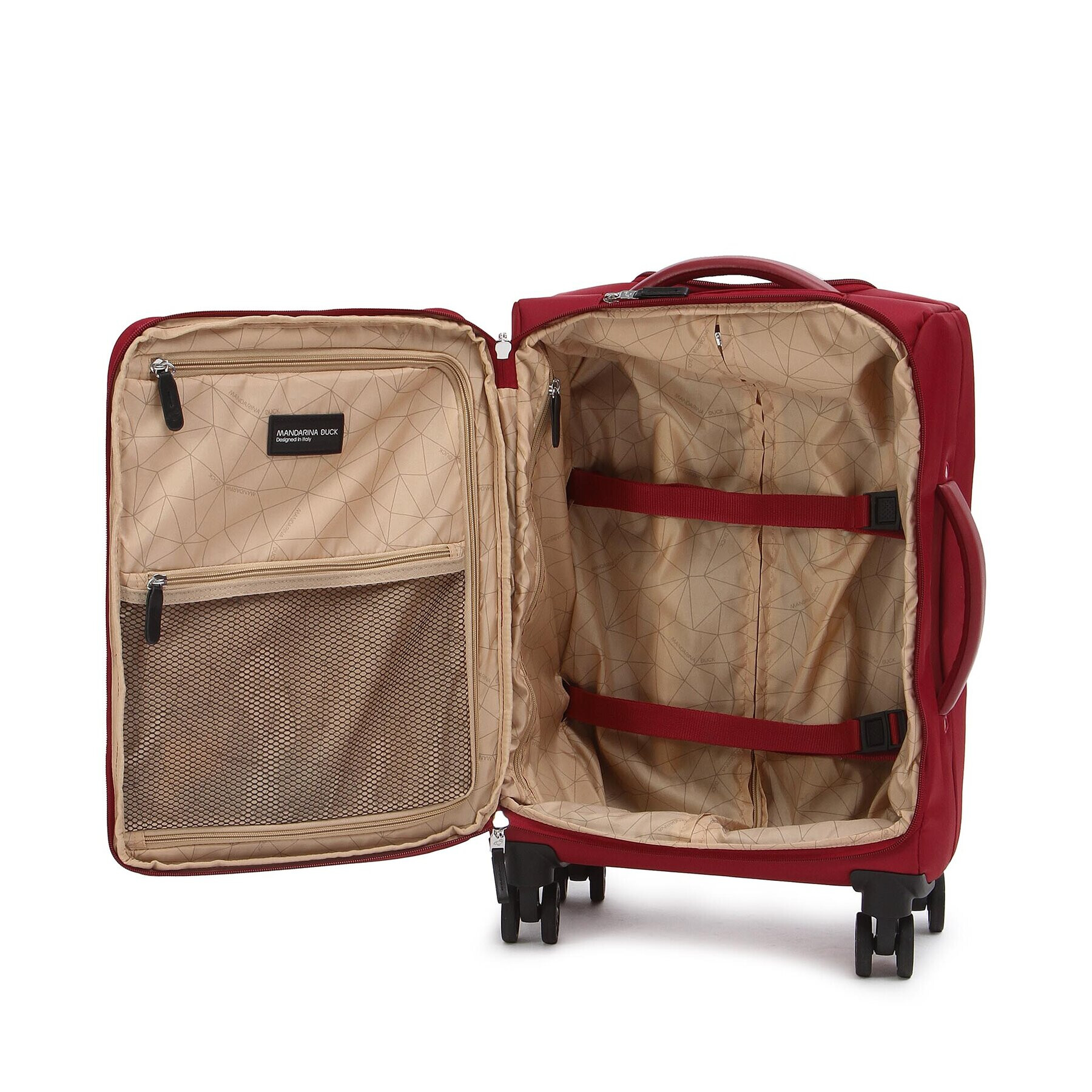 Mandarina Duck Малък текстилен куфар Trolley Cabin Exp P10JLV0127V Бордо - Pepit.bg