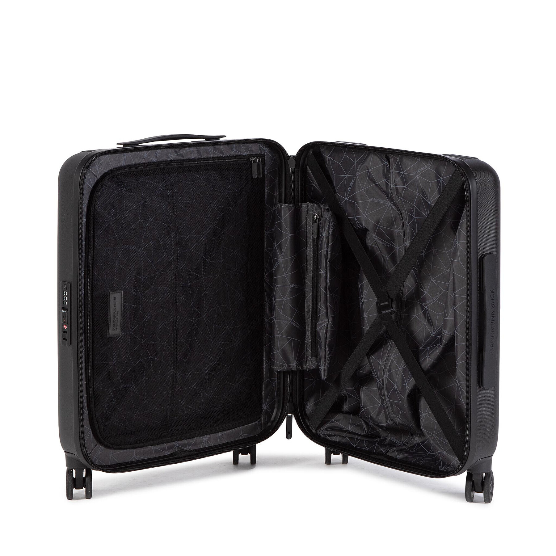 Mandarina Duck Малък твърд куфар Tank Case P10FSV22 Черен - Pepit.bg