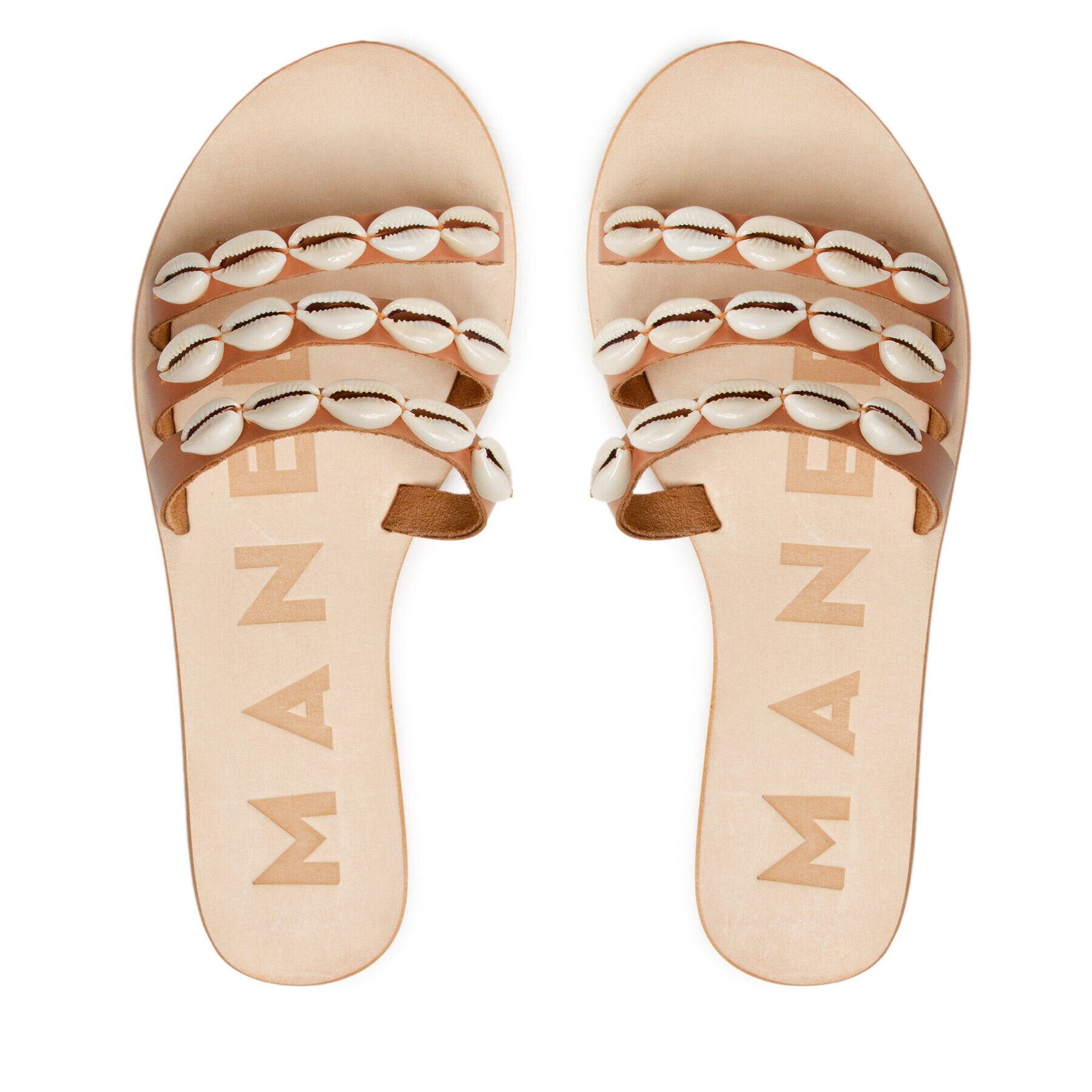 Manebi Чехли Leather Sandals S 0.1 Y0 Кафяв - Pepit.bg