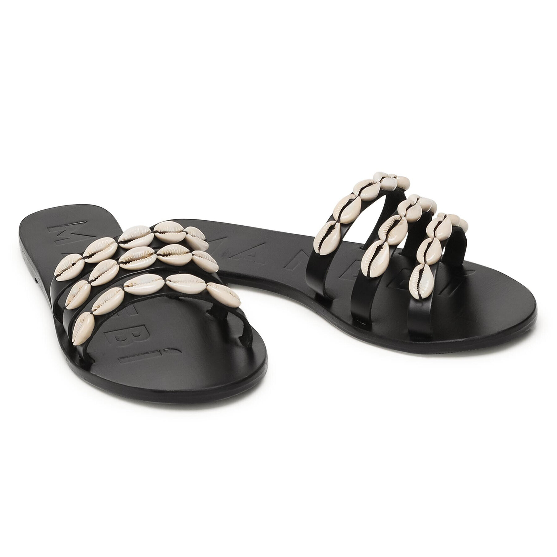 Manebi Чехли Leather Sandals S 0.2 Y0 Черен - Pepit.bg