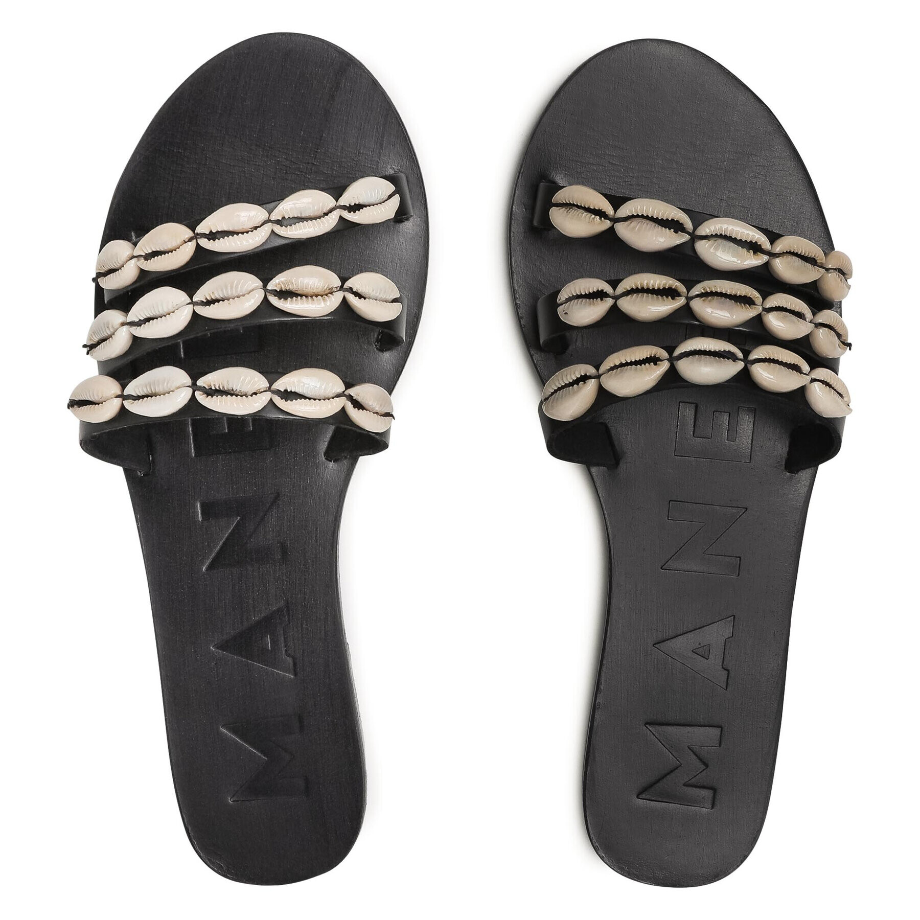 Manebi Чехли Leather Sandals S 0.2 Y0 Черен - Pepit.bg