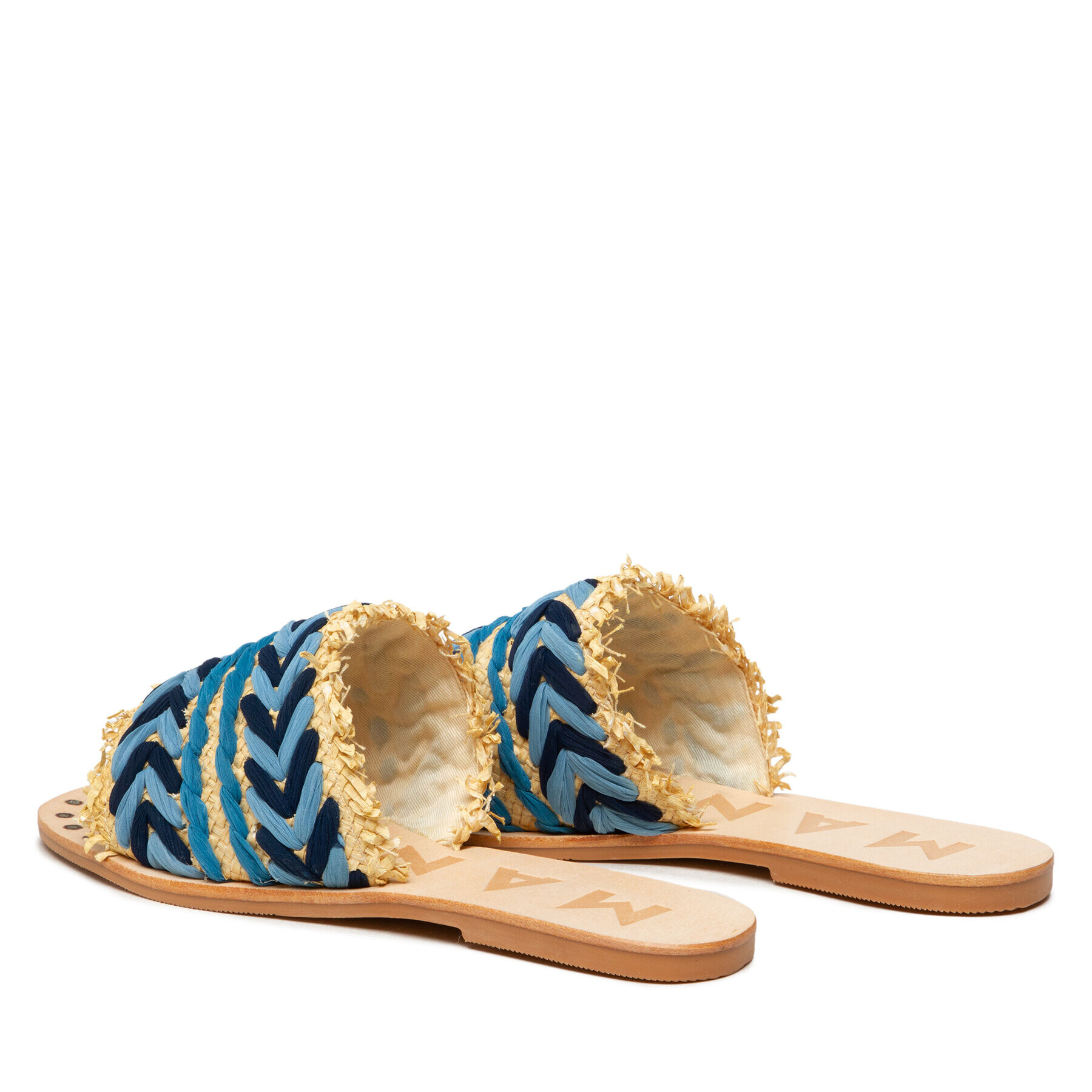 Manebi Чехли Leather Sandals S 1.4 Y0 Син - Pepit.bg