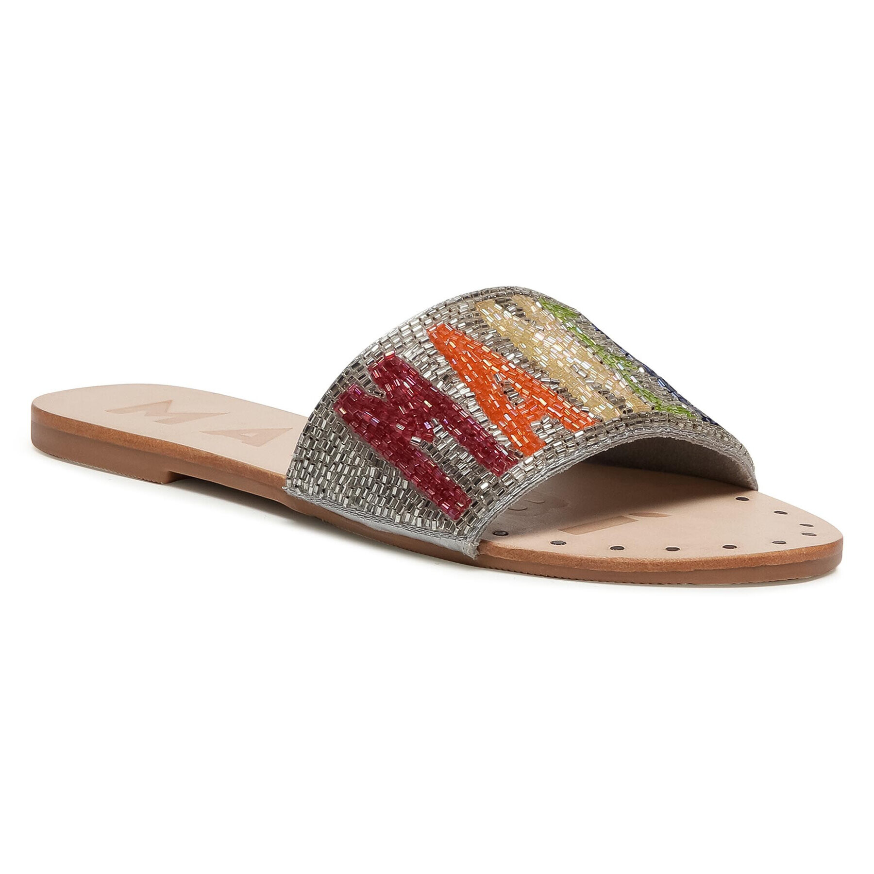 Manebi Чехли Leather Sandals S 3.9 Y0 Сребрист - Pepit.bg