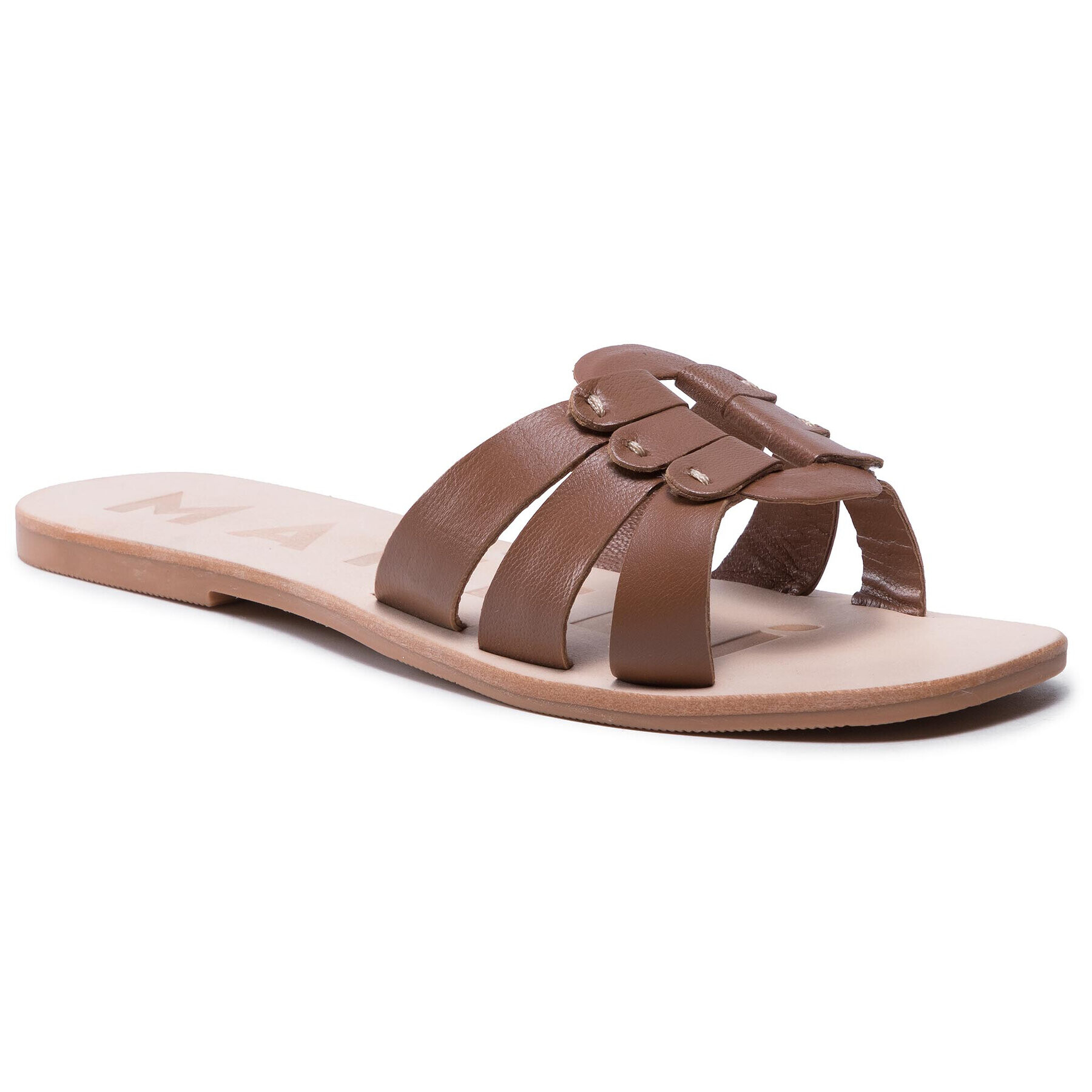 Manebi Чехли Leather Sandals S 5.1 Y0 Кафяв - Pepit.bg