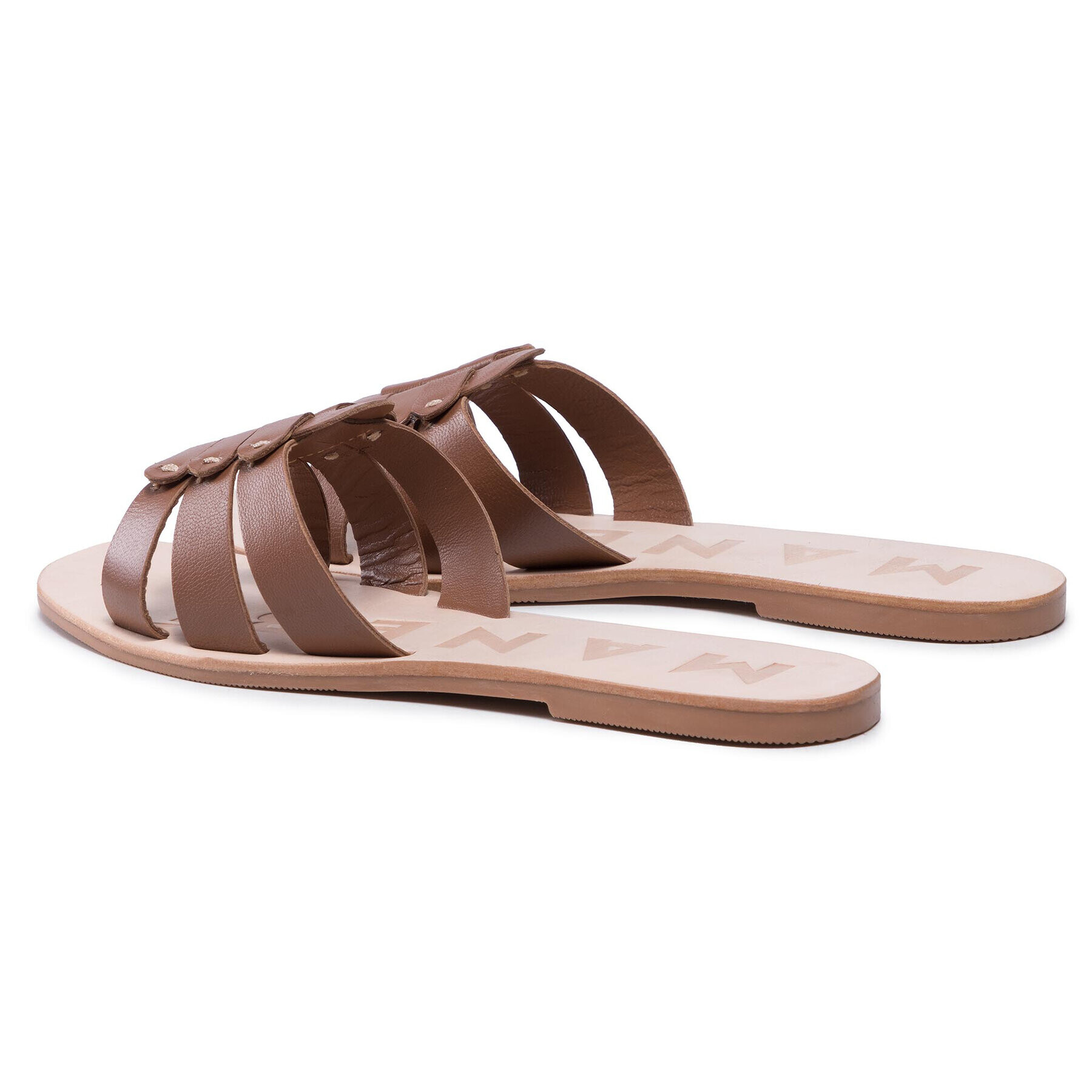 Manebi Чехли Leather Sandals S 5.1 Y0 Кафяв - Pepit.bg