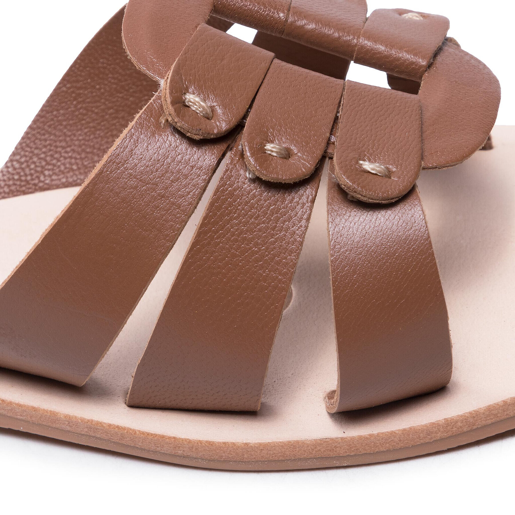 Manebi Чехли Leather Sandals S 5.1 Y0 Кафяв - Pepit.bg