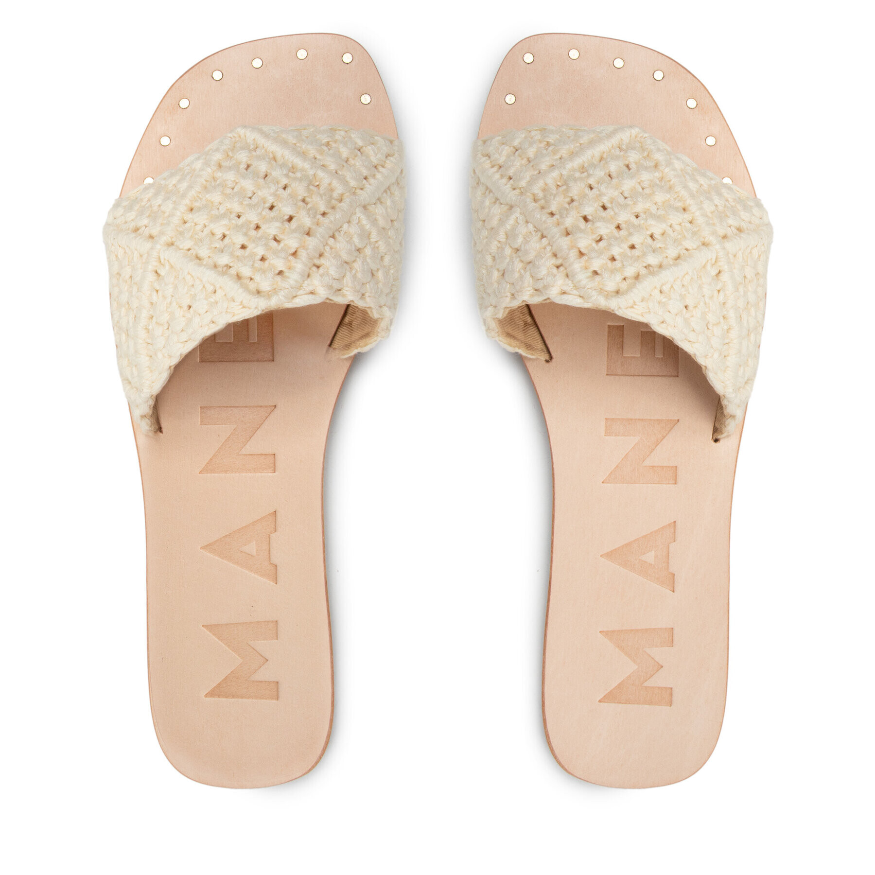 Manebi Чехли Leather Sandals S 6.9 Y0 Бежов - Pepit.bg
