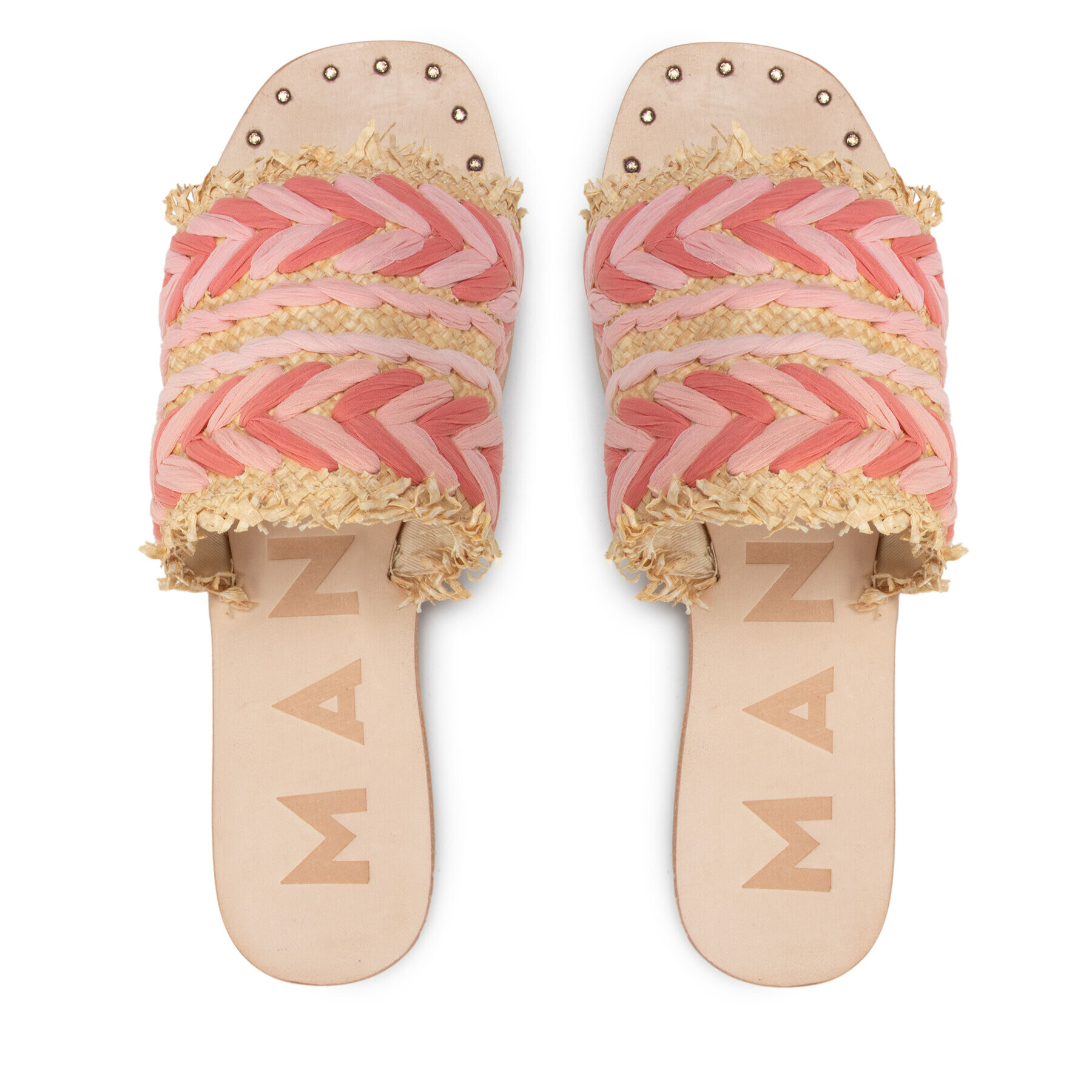 Manebi Чехли Leather Sandals S 8.3 Y0 Розов - Pepit.bg