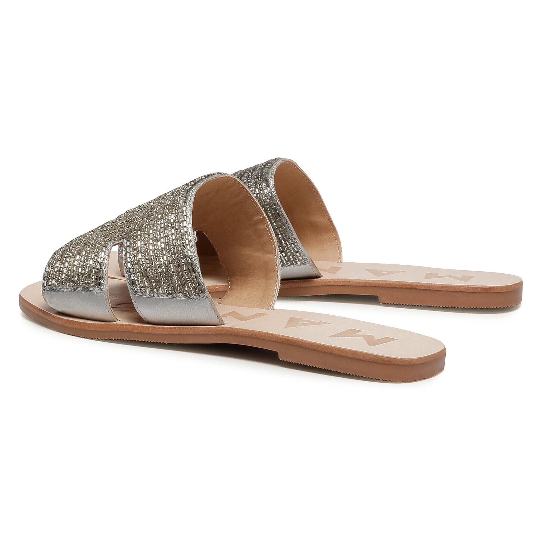 Manebi Чехли Leather Sandals S 4.1 Y0 Сребрист - Pepit.bg