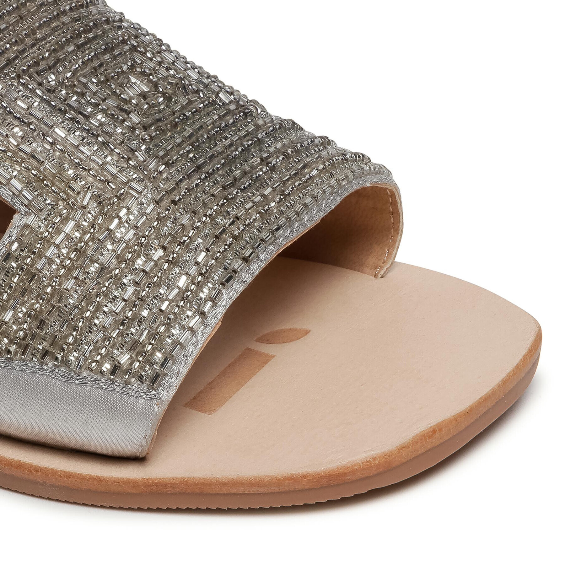 Manebi Чехли Leather Sandals S 4.1 Y0 Сребрист - Pepit.bg