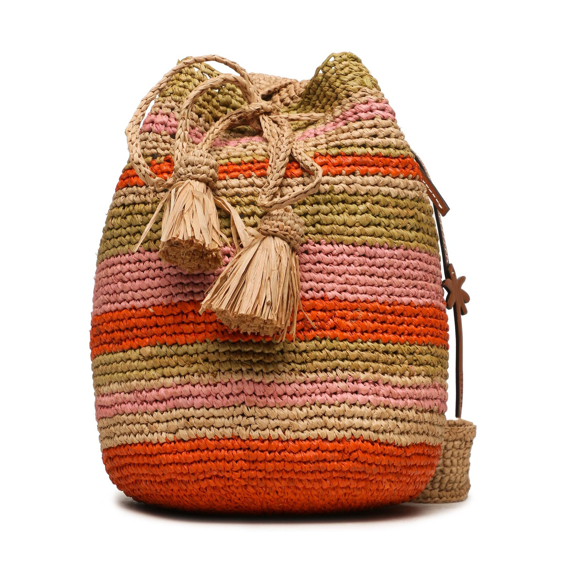 Manebi Дамска чанта Natural Raffia Beach Bucket V 5.9 AE Бежов - Pepit.bg