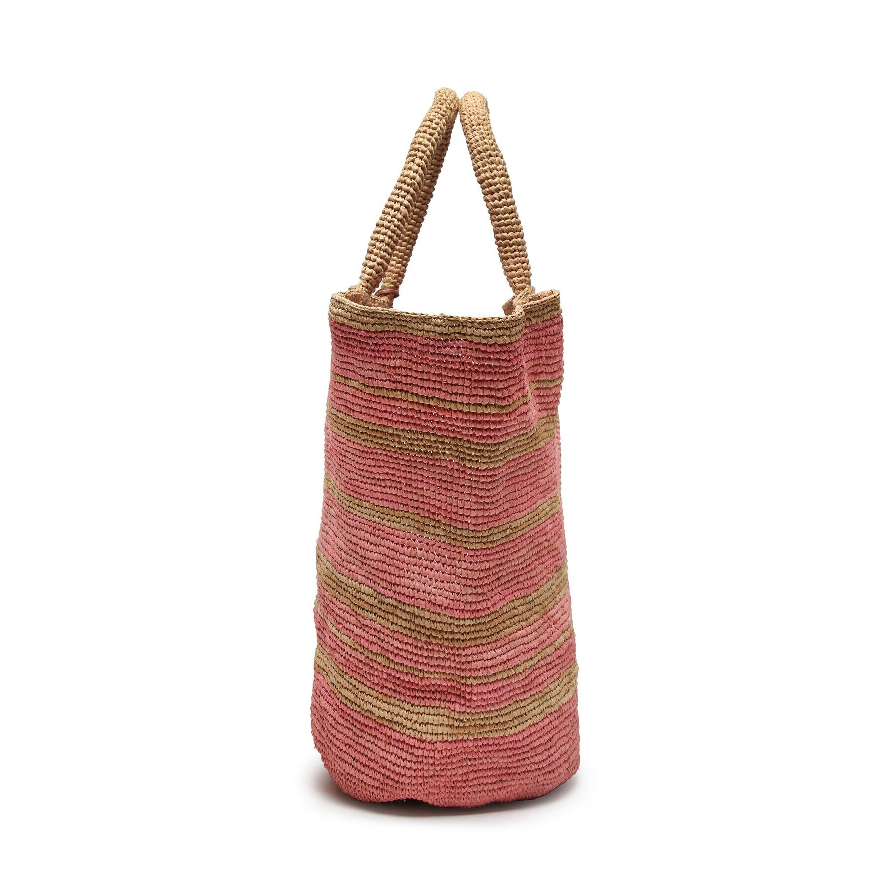 Manebi Дамска чанта Natural Raffia Summer Bag v 5.8 AD Розов - Pepit.bg