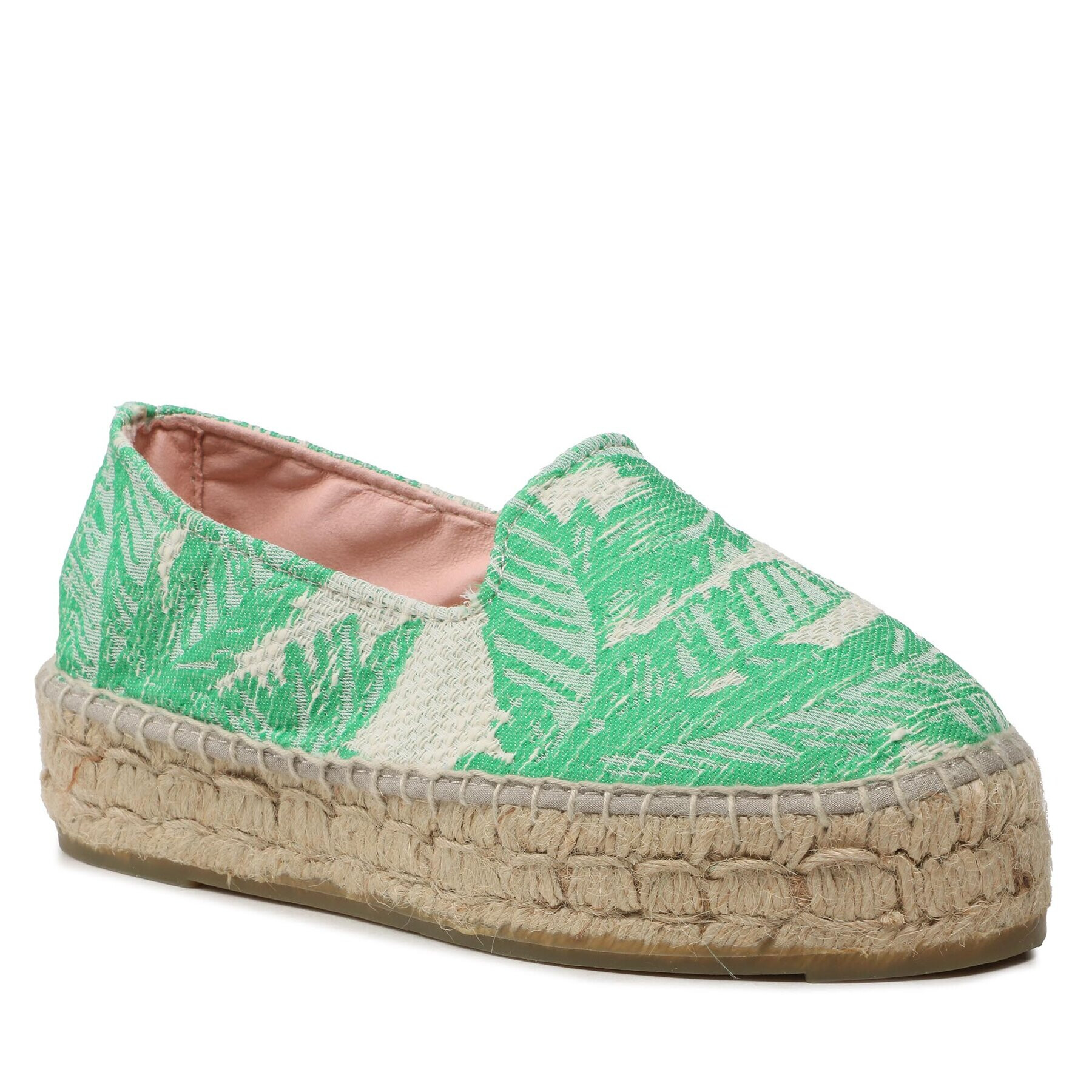 Manebi Еспадрили Cotton Jaquard Double Sole Espadrilles G 4.8 D0 Зелен - Pepit.bg