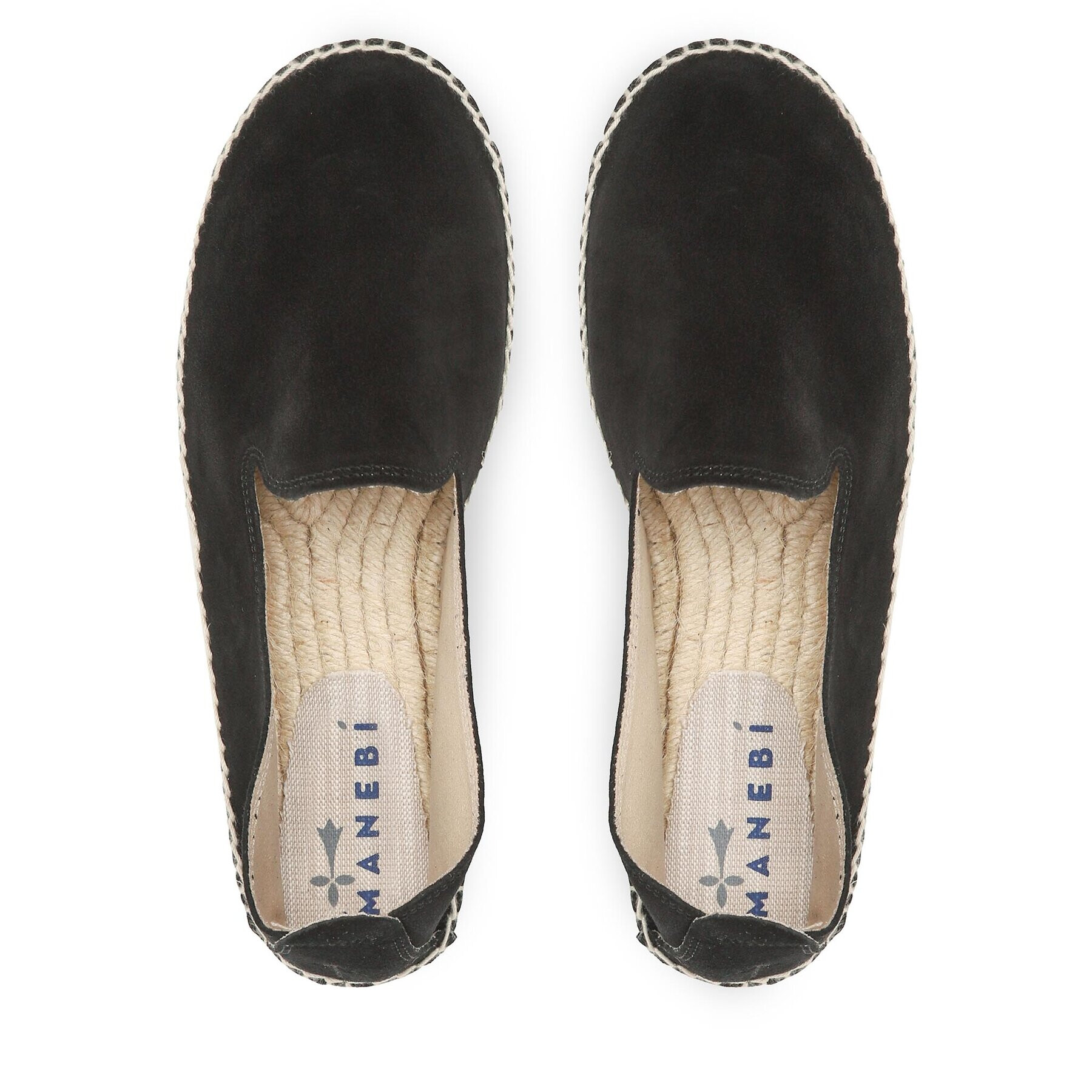 Manebi Еспадрили Flat Espadrilles K 1.0 C0 Черен - Pepit.bg