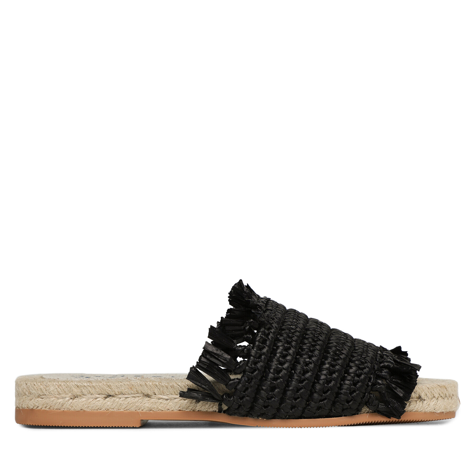 Manebi Еспадрили Fringed Knots Raffia Jute Sandals V 3.1 Y0 Черен - Pepit.bg