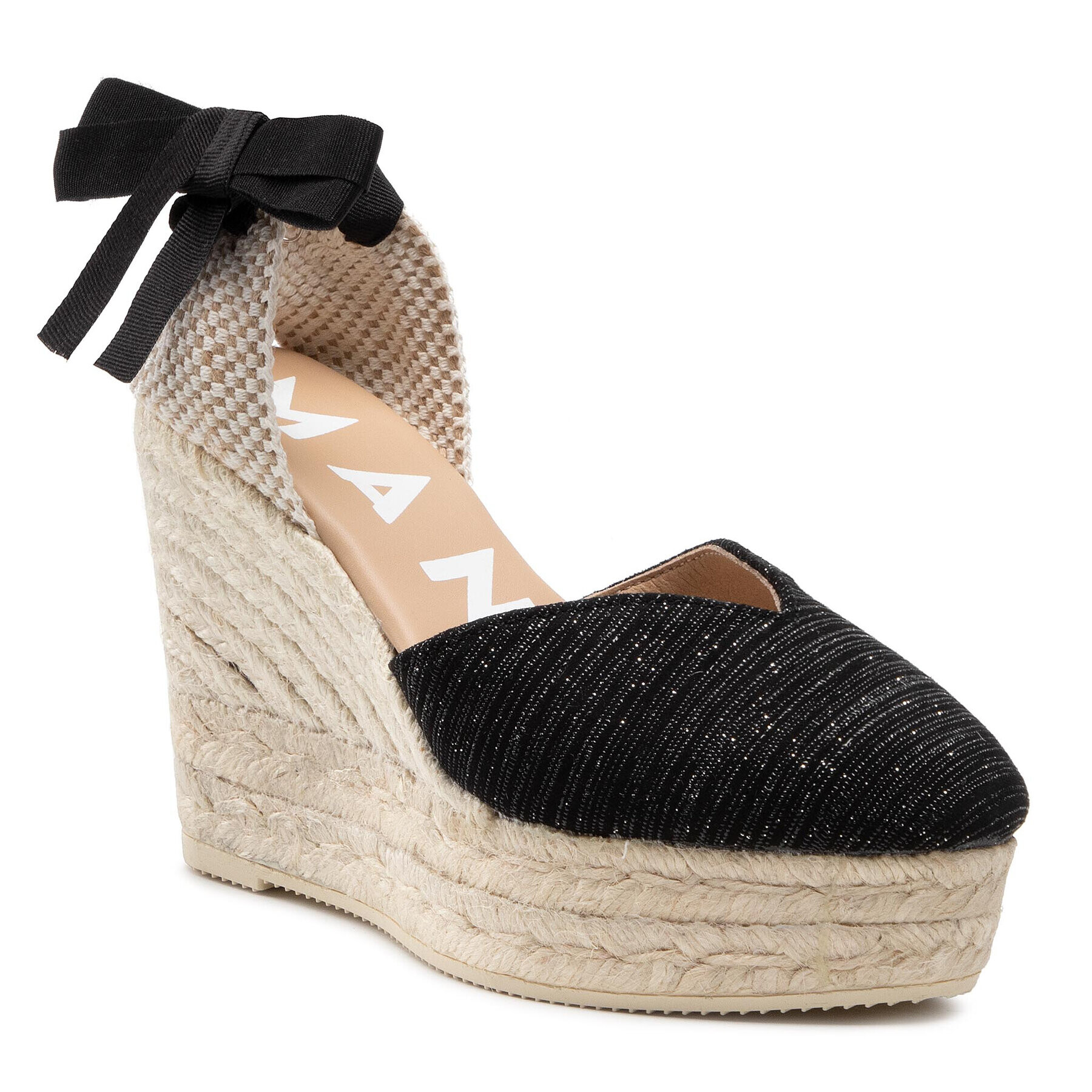 Manebi Еспадрили Heart Shape Wedges G 0.1 WH Черен - Pepit.bg