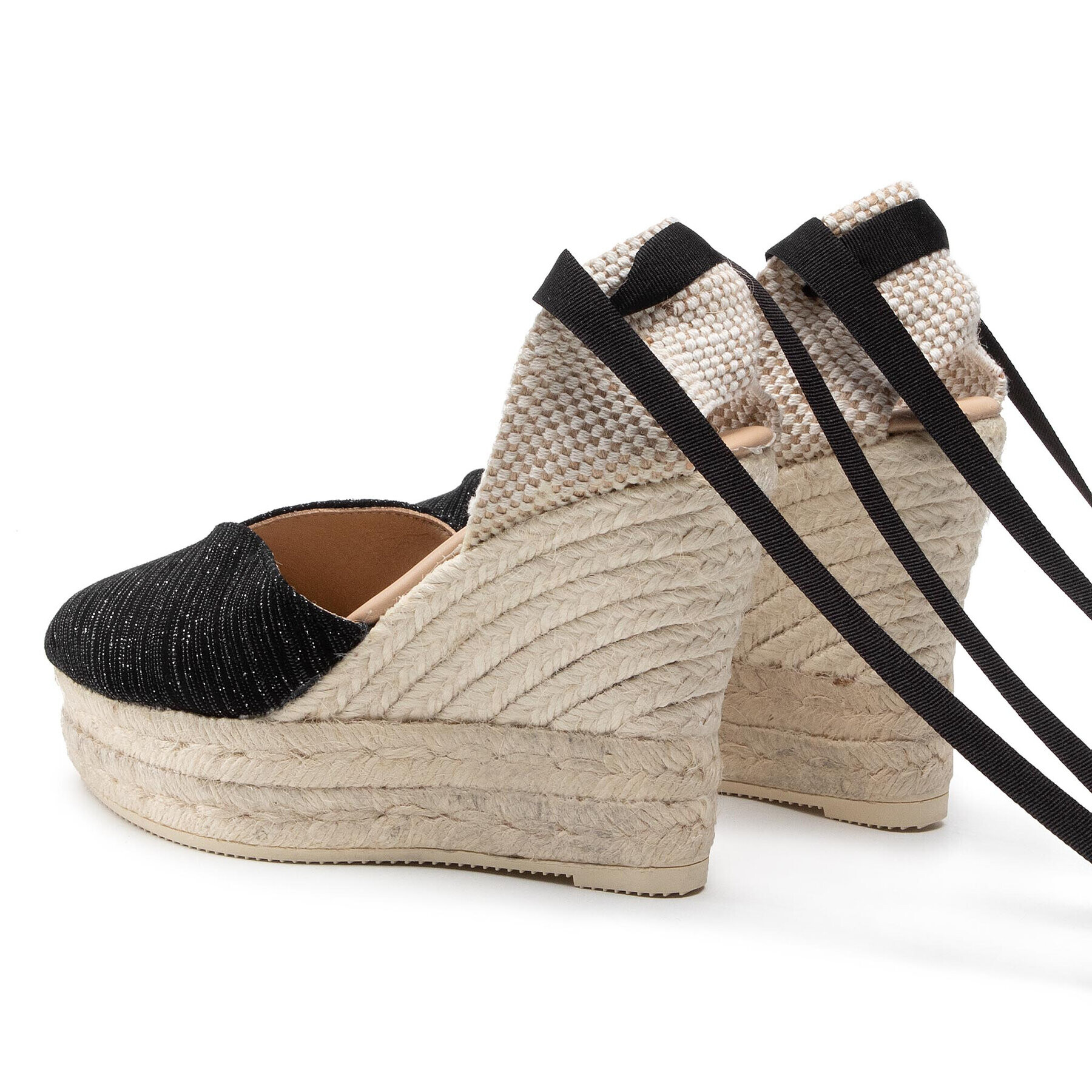Manebi Еспадрили Heart Shape Wedges G 0.1 WH Черен - Pepit.bg