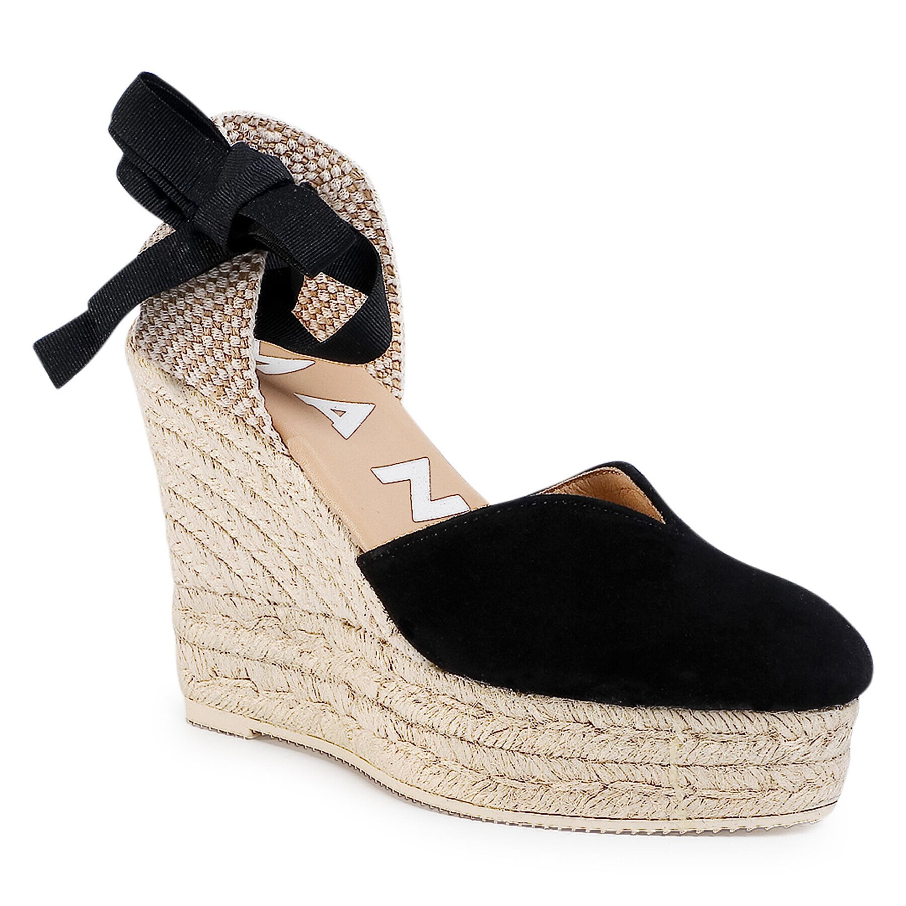 Manebi Еспадрили Heart Shape Wedges K 1.0 WH Черен - Pepit.bg