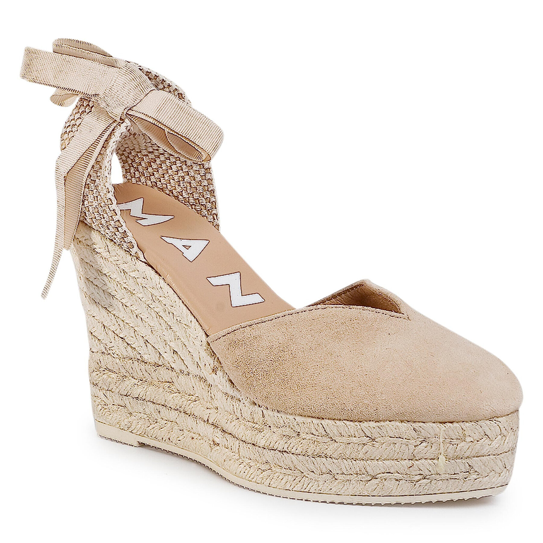 Manebi Еспадрили Heart Shape Wedges M 1.1 WH Бежов - Pepit.bg