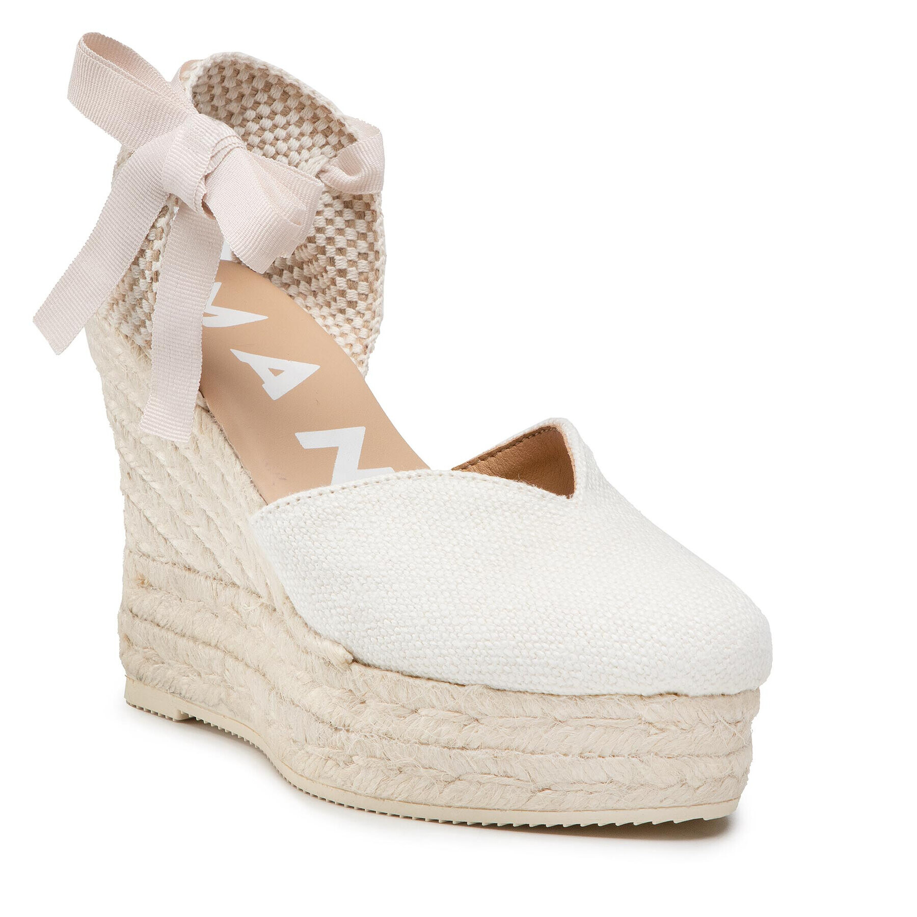 Manebi Еспадрили Heart Shape Wedges O 7.0 Wh Бял - Pepit.bg