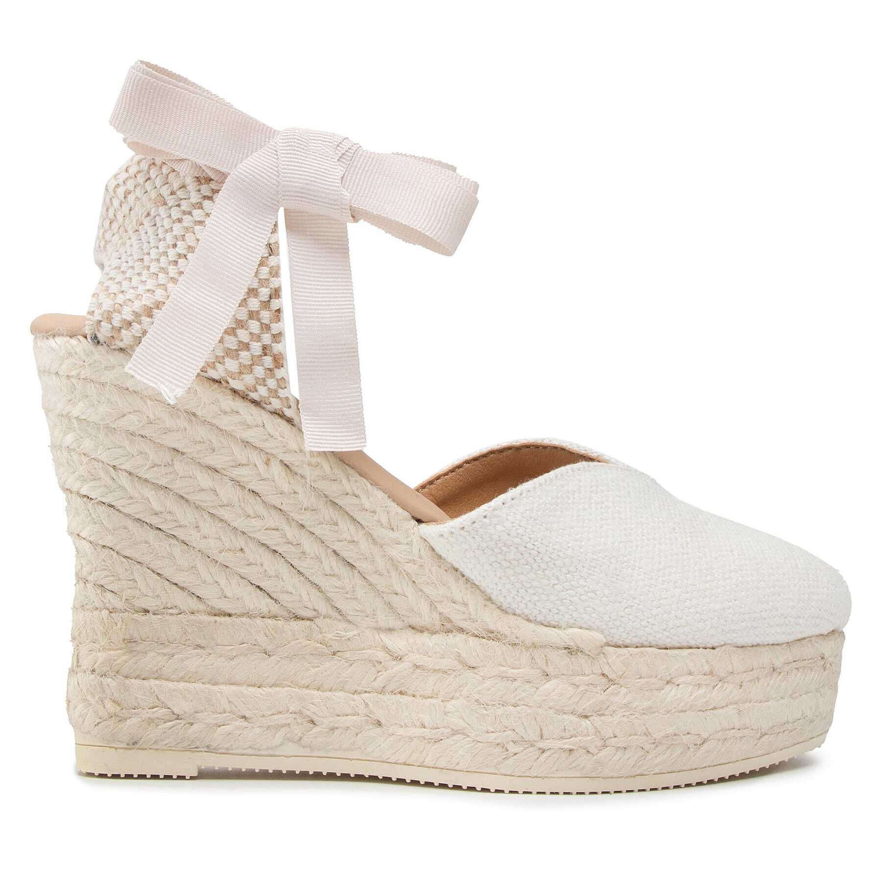 Manebi Еспадрили Heart Shape Wedges O 7.0 Wh Бял - Pepit.bg