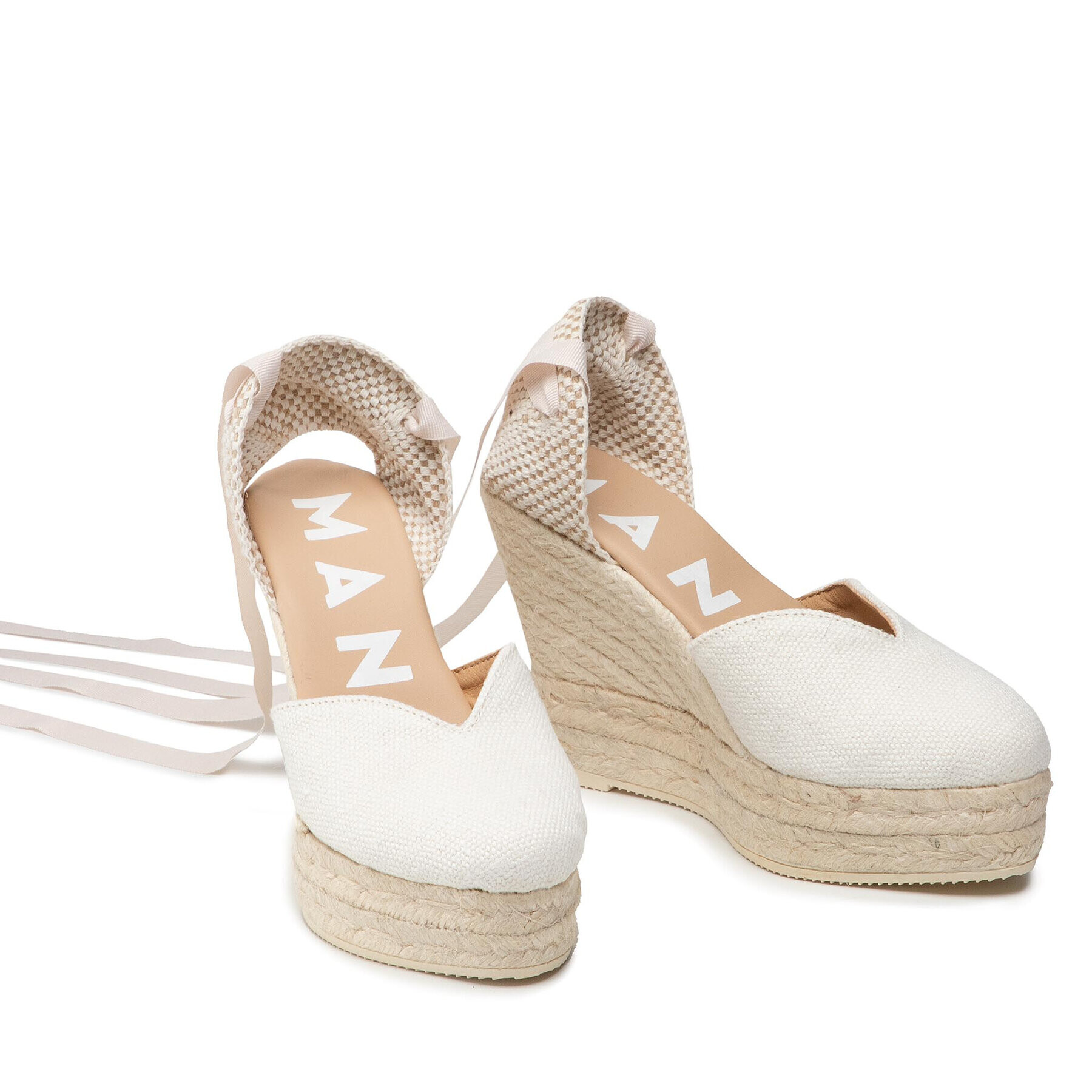 Manebi Еспадрили Heart Shape Wedges O 7.0 Wh Бял - Pepit.bg