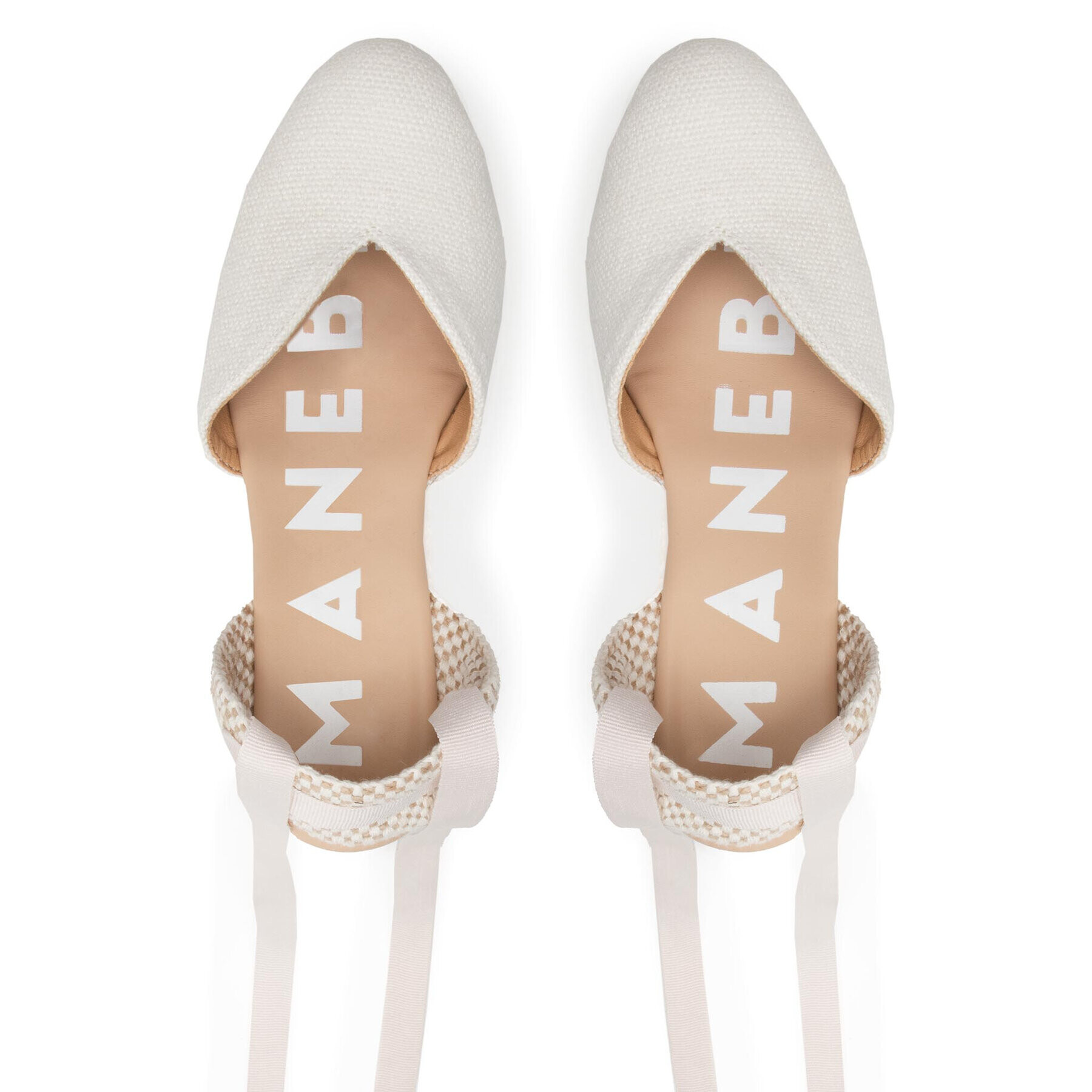 Manebi Еспадрили Heart Shape Wedges O 7.0 Wh Бял - Pepit.bg