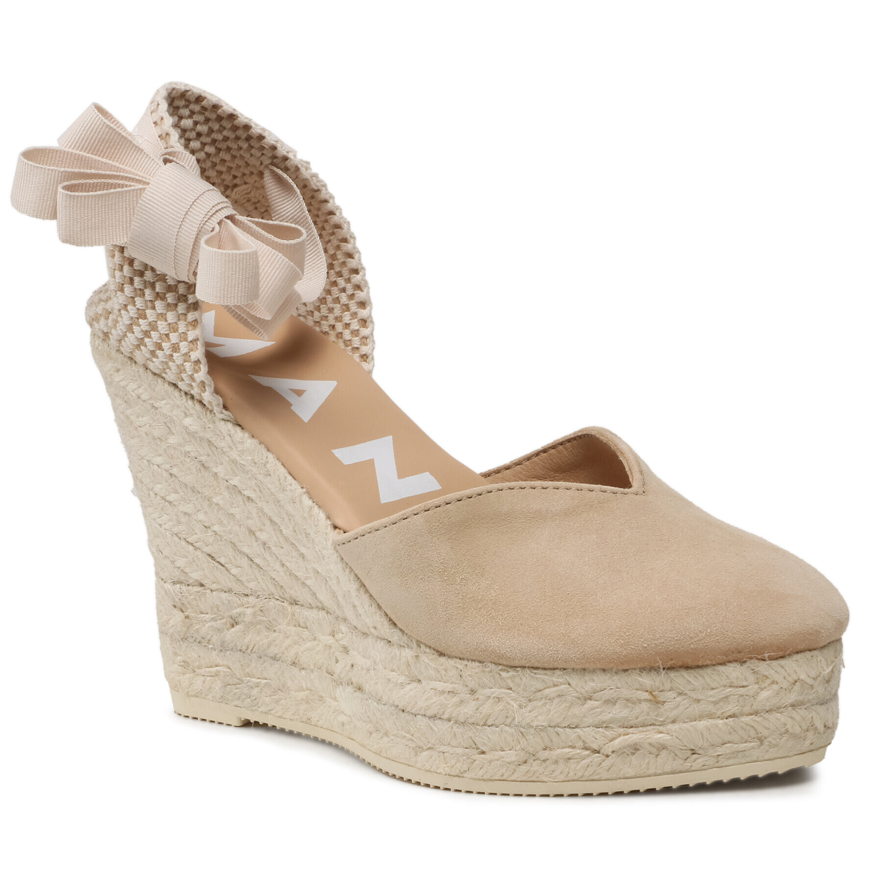 Manebi Еспадрили Heart-Shaped Wedge Espadrilles M 1.1 WH Бежов - Pepit.bg