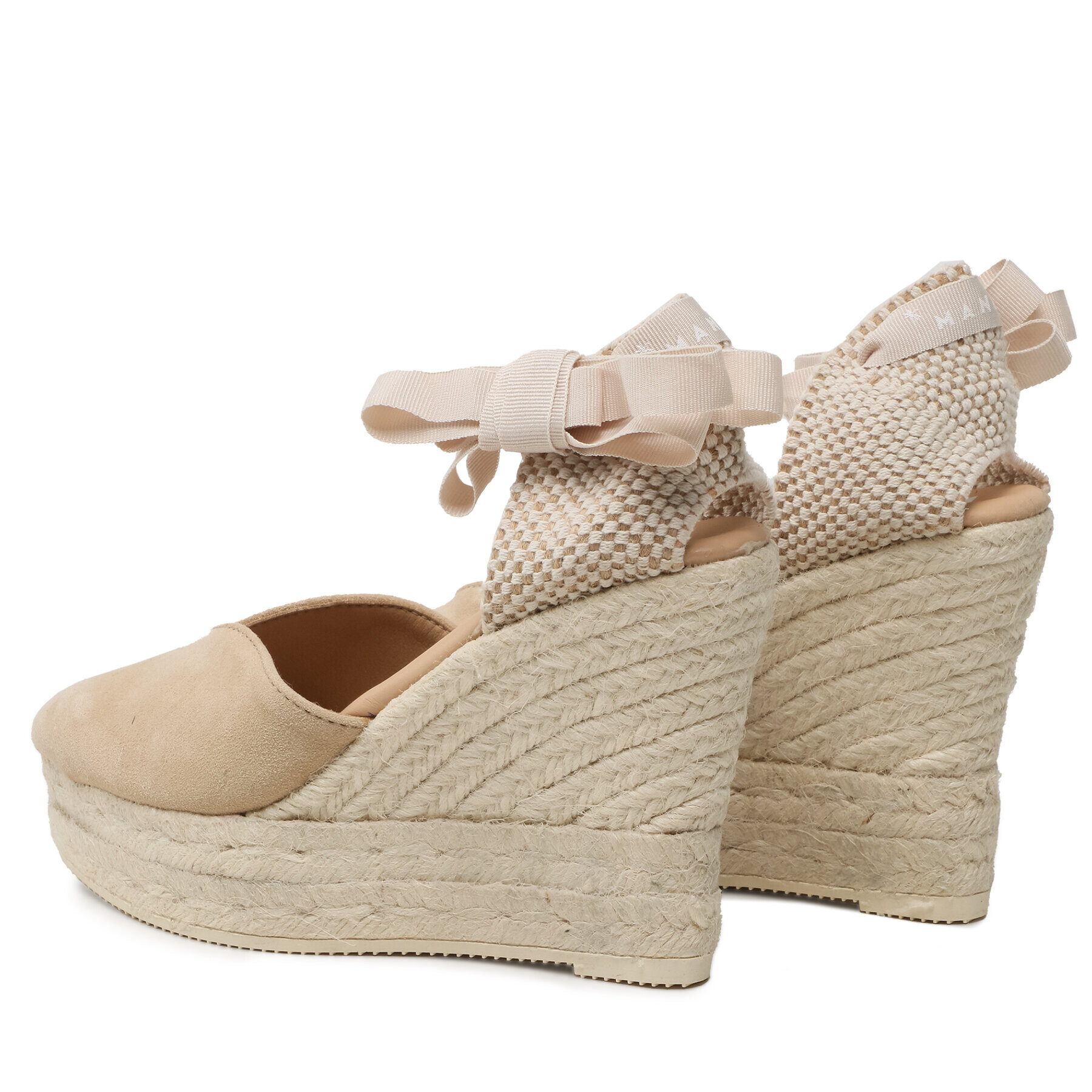 Manebi Еспадрили Heart-Shaped Wedge Espadrilles M 1.1 WH Бежов - Pepit.bg