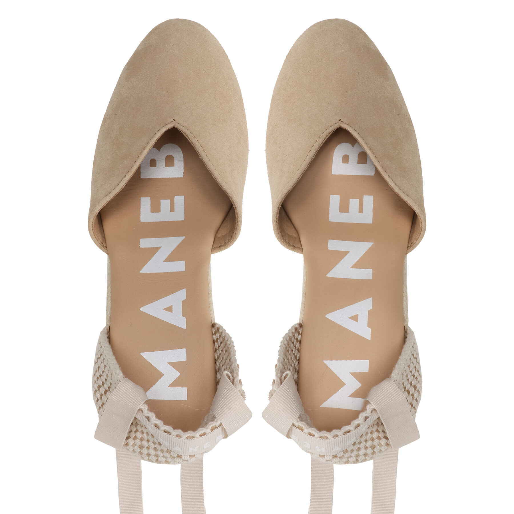 Manebi Еспадрили Heart-Shaped Wedge Espadrilles M 1.1 WH Бежов - Pepit.bg