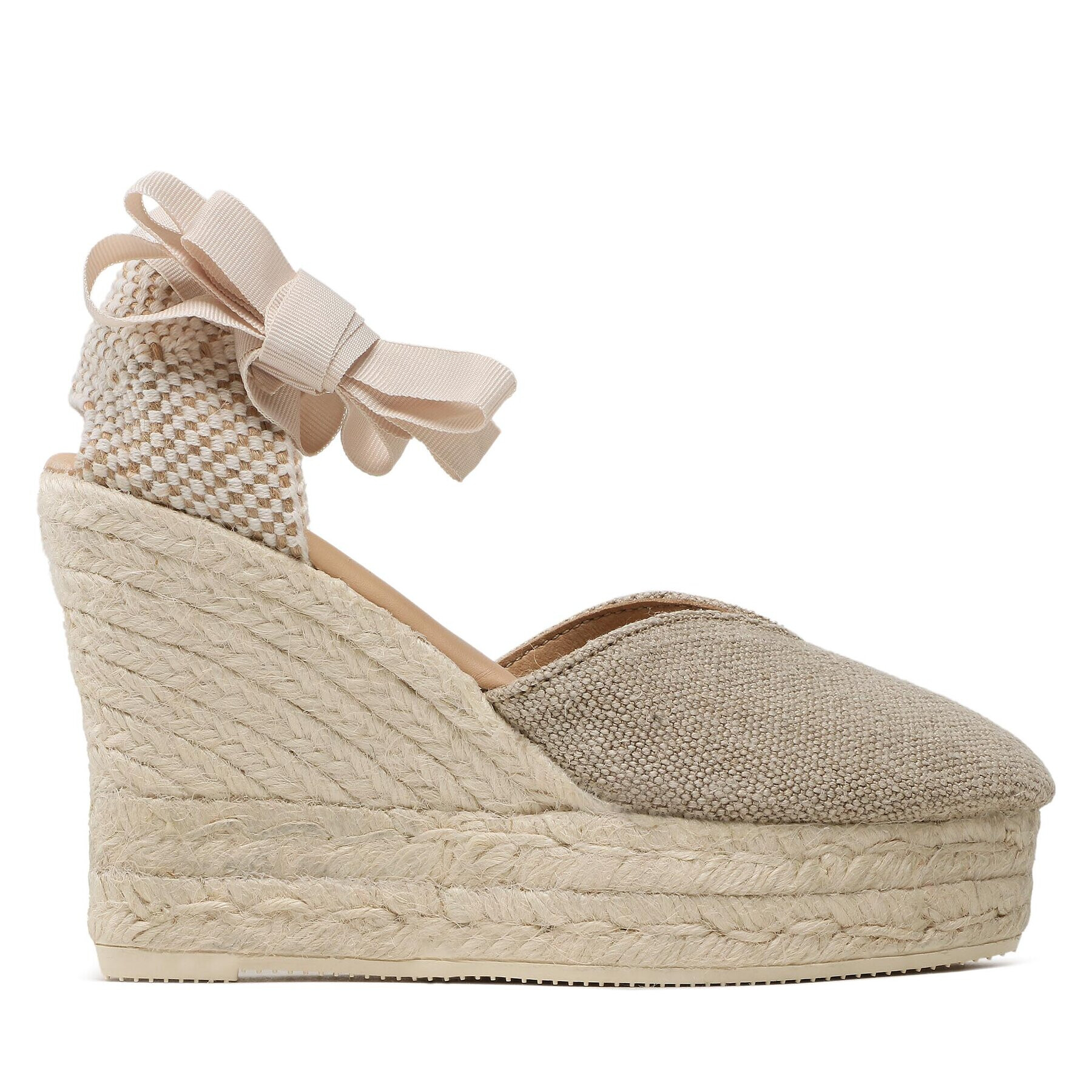Manebi Еспадрили Heart-Shaped Wedge Espadrilles O 7.1 WH Бежов - Pepit.bg