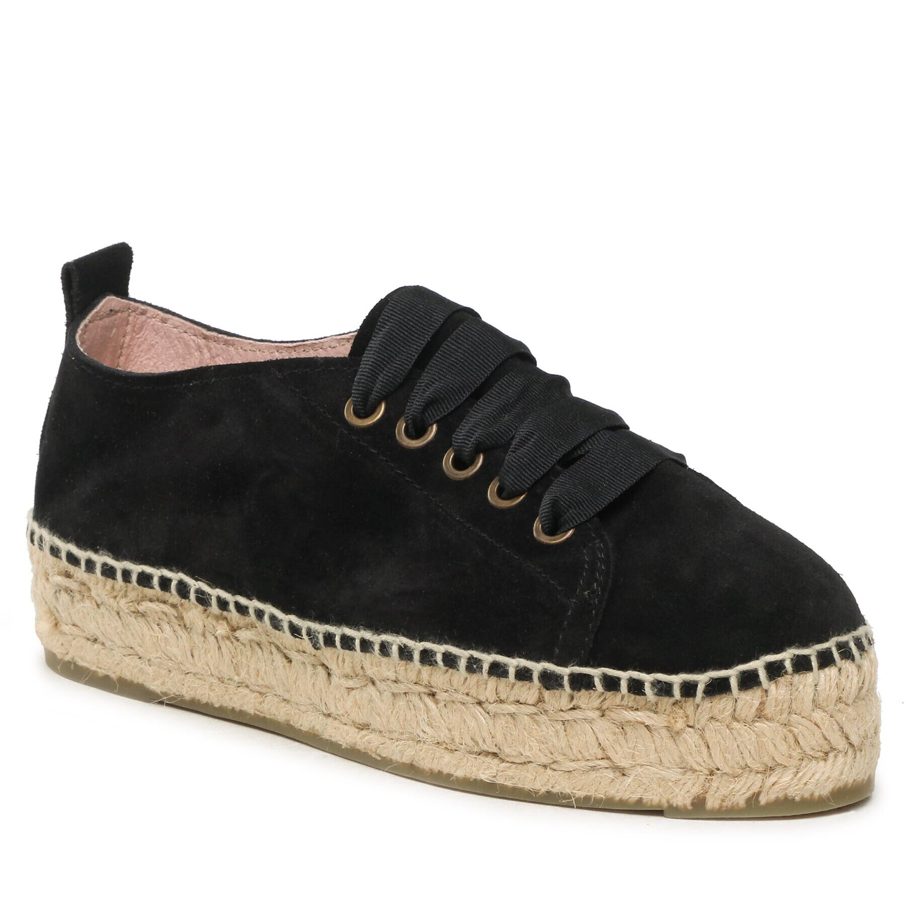 Manebi Еспадрили Lace-Up Espadrilles K 1.0 E0 Черен - Pepit.bg