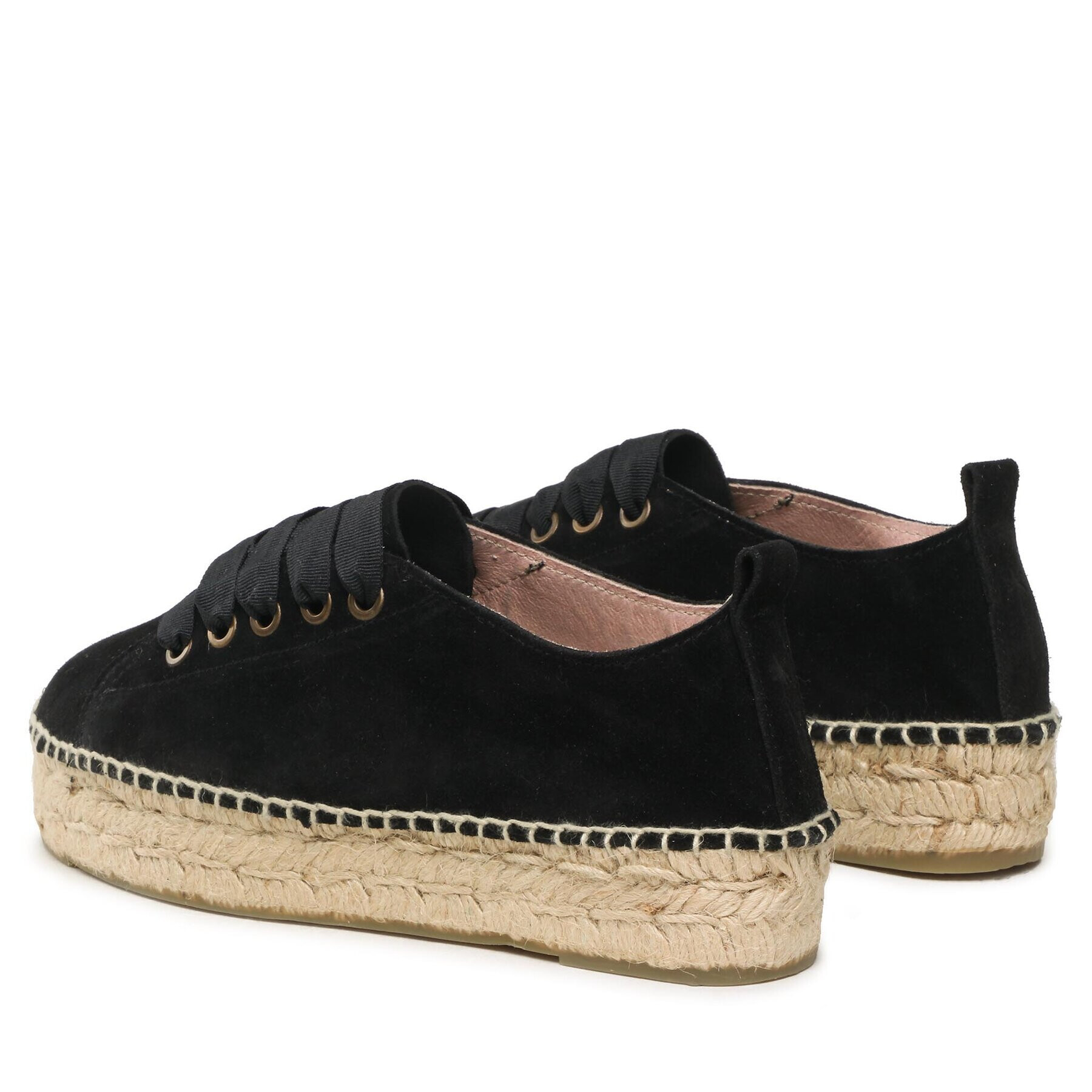 Manebi Еспадрили Lace-Up Espadrilles K 1.0 E0 Черен - Pepit.bg