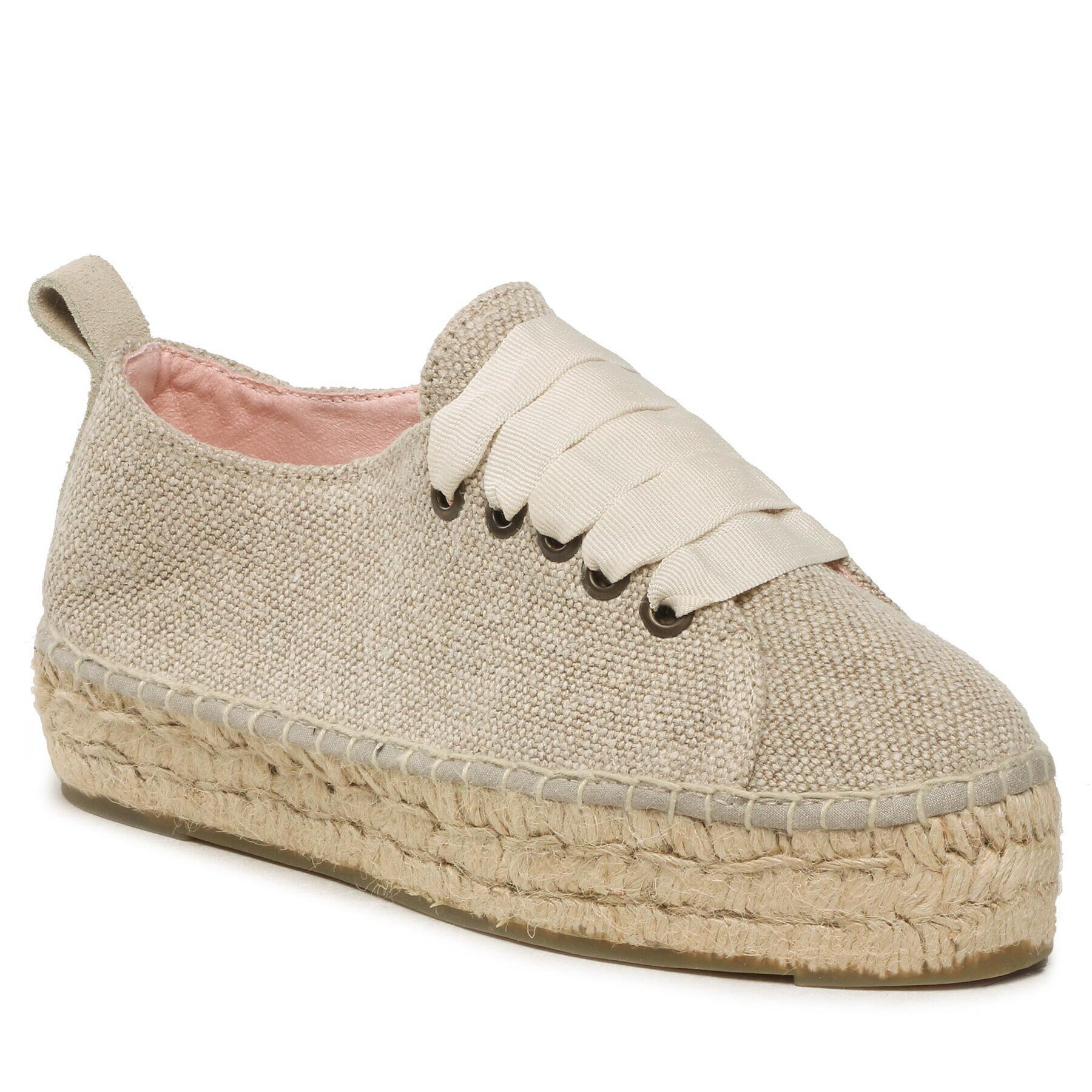 Manebi Еспадрили Lace-Up Espadrilles O 7.1 E0 Бежов - Pepit.bg