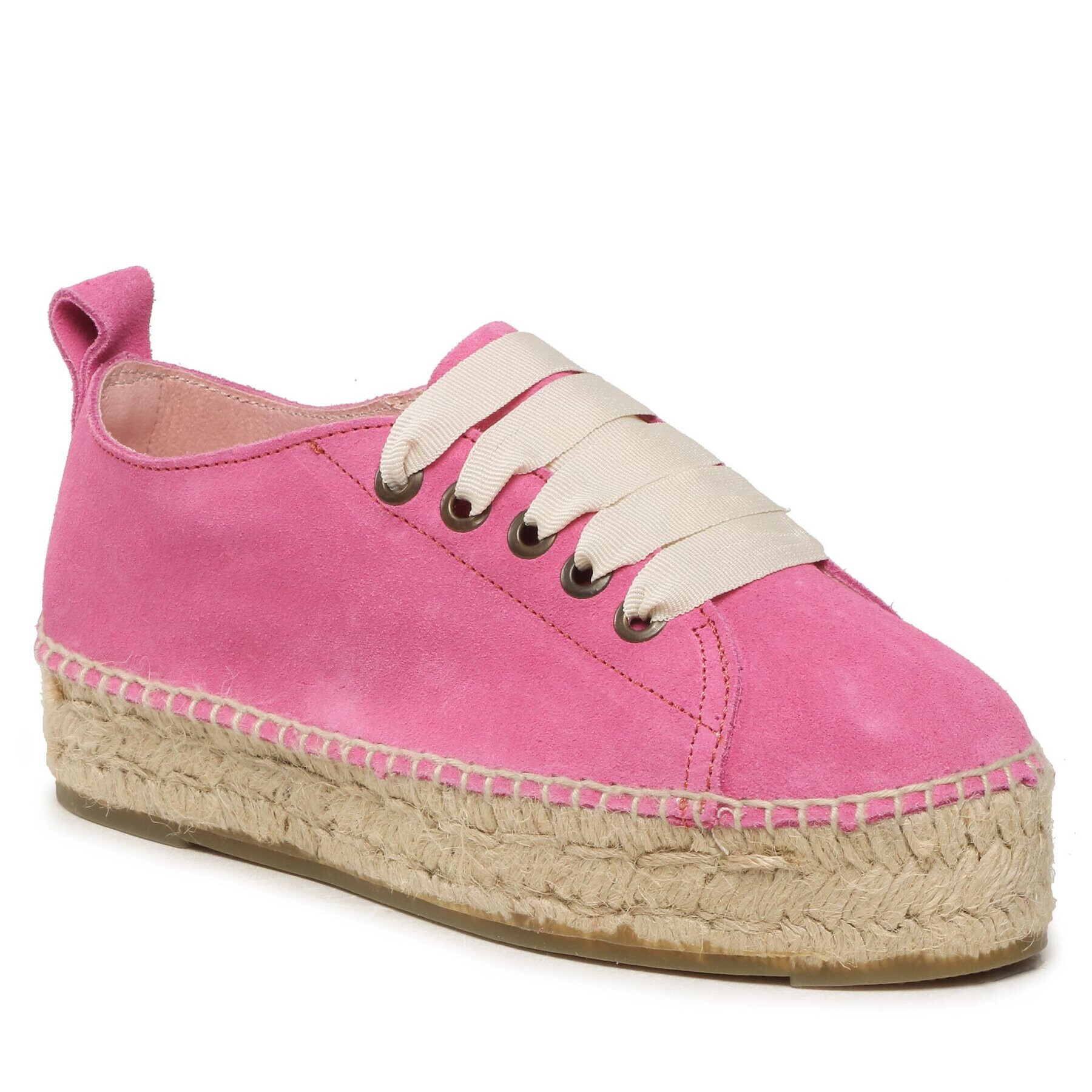 Manebi Еспадрили Lace-Up Espadrilles R 3.6 E0 Розов - Pepit.bg