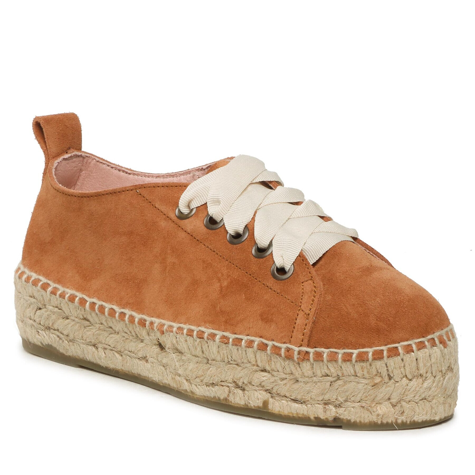 Manebi Еспадрили Lace-Up Espadrilles R 3.9 E0 Кафяв - Pepit.bg