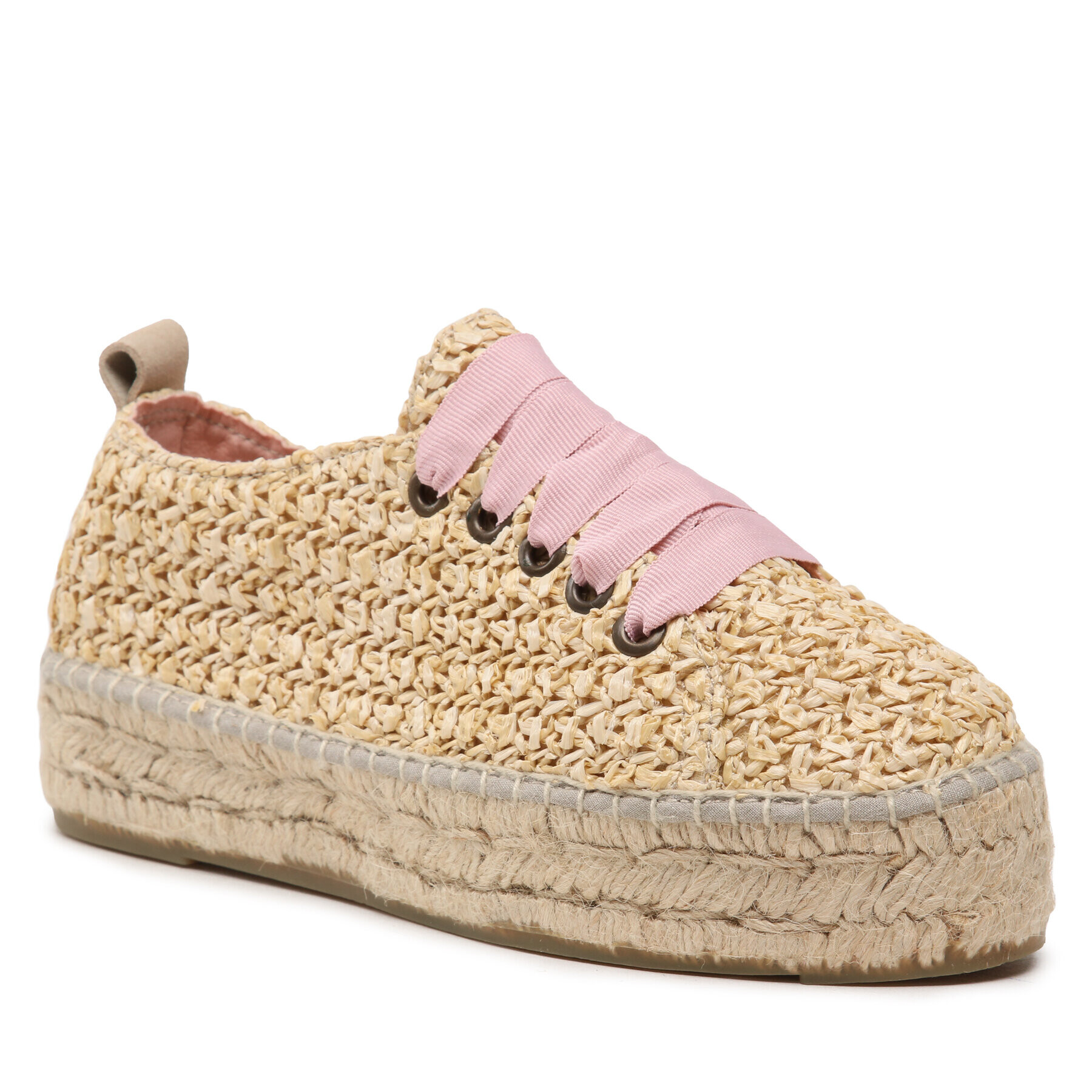 Manebi Еспадрили Lace-Up Espadrilles V 2.7 E0 Бежов - Pepit.bg