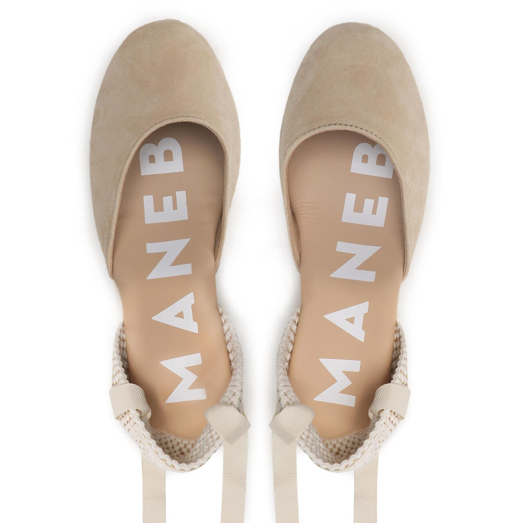 Manebi Еспадрили Low Wedge Espadrilles M 1.1 WL Бежов - Pepit.bg