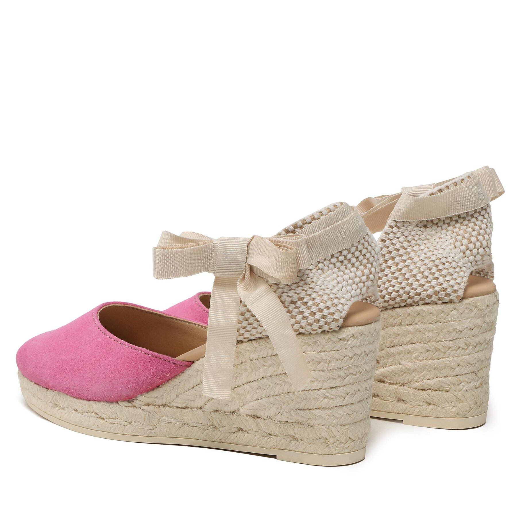 Manebi Еспадрили Low Wedge Espadrilles R 1.0 WL Розов - Pepit.bg