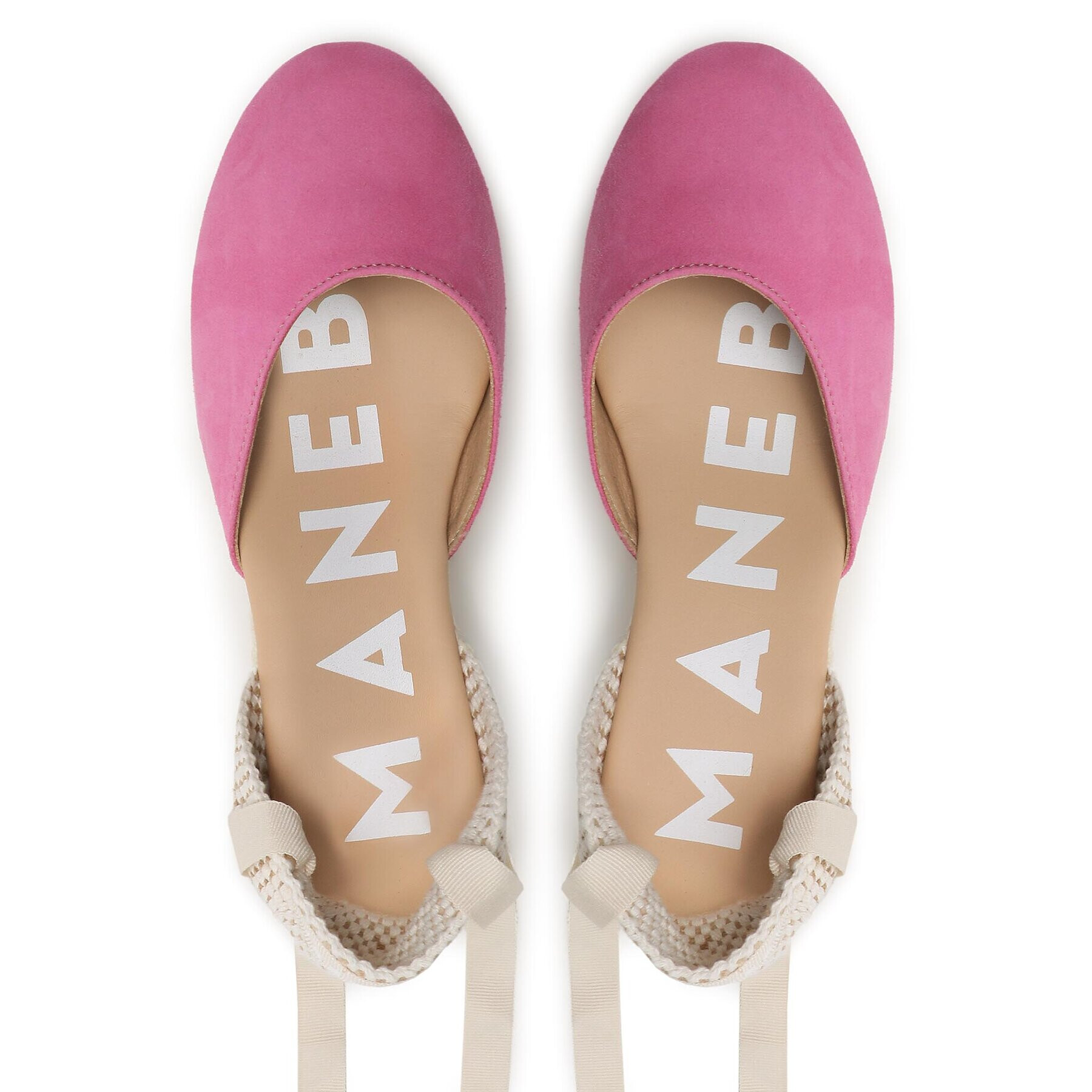 Manebi Еспадрили Low Wedge Espadrilles R 1.0 WL Розов - Pepit.bg
