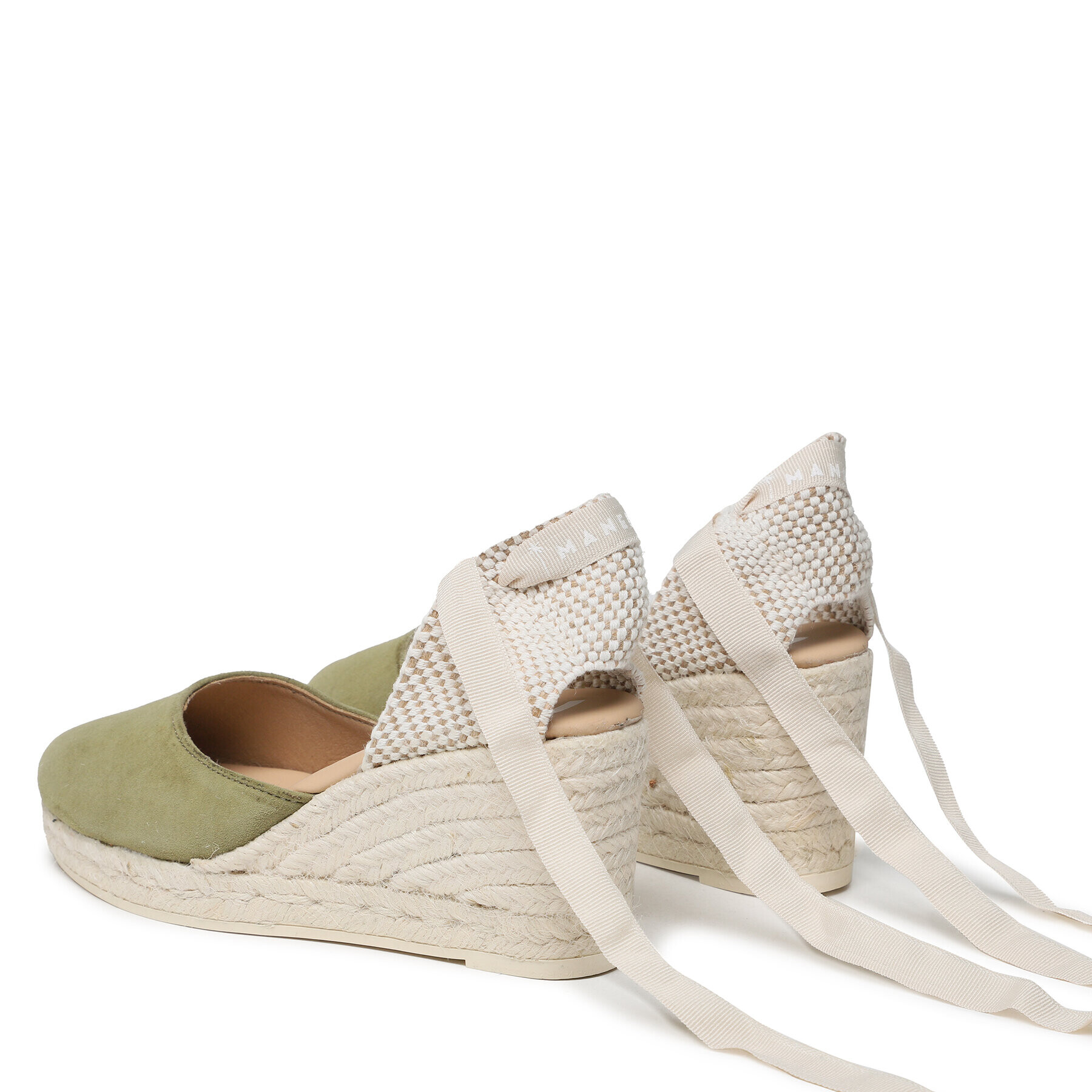Manebi Еспадрили Low Wedge Espadrilles R 1.5 WL Зелен - Pepit.bg