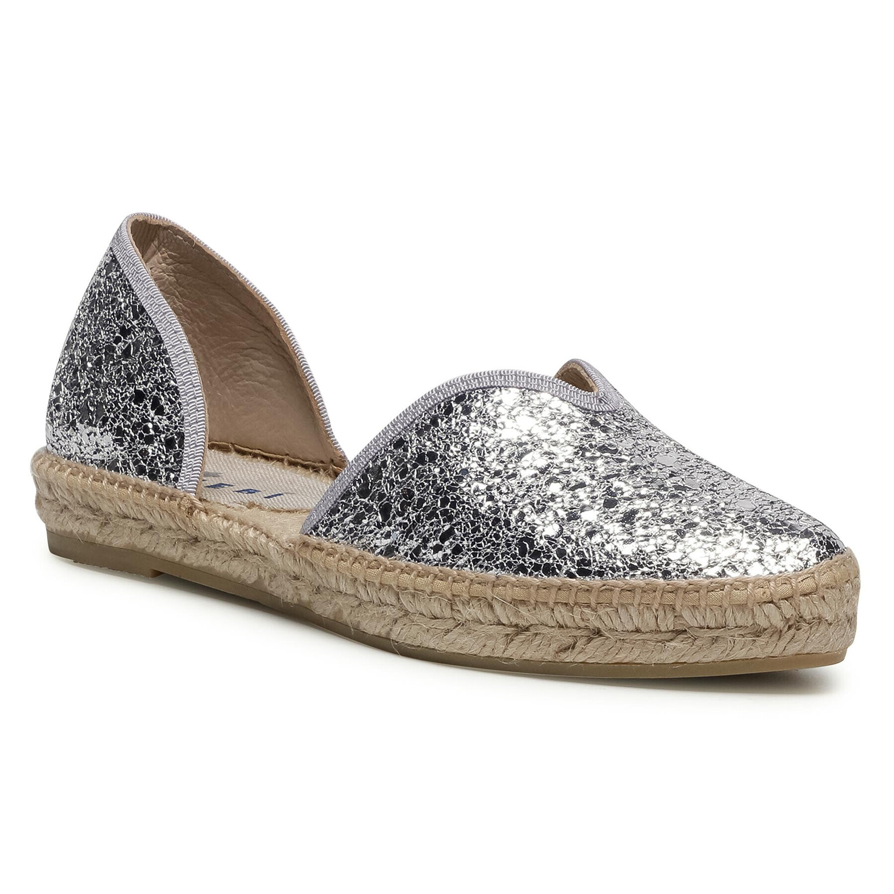 Manebi Еспадрили Open-Side Flats G 0.3 O0 Сребрист - Pepit.bg