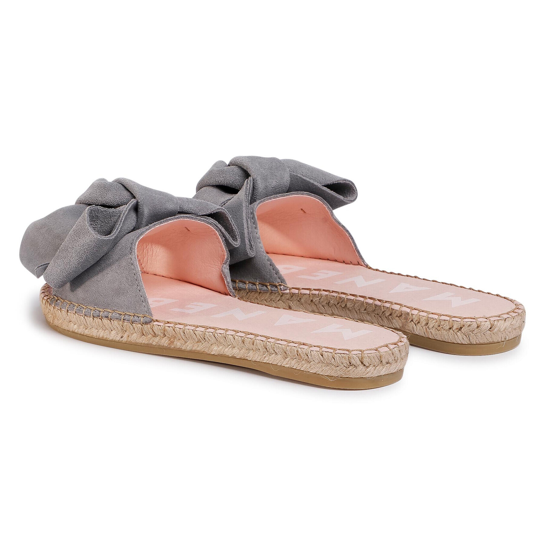 Manebi Еспадрили Sandals With Bow A C.1 J0 Сив - Pepit.bg